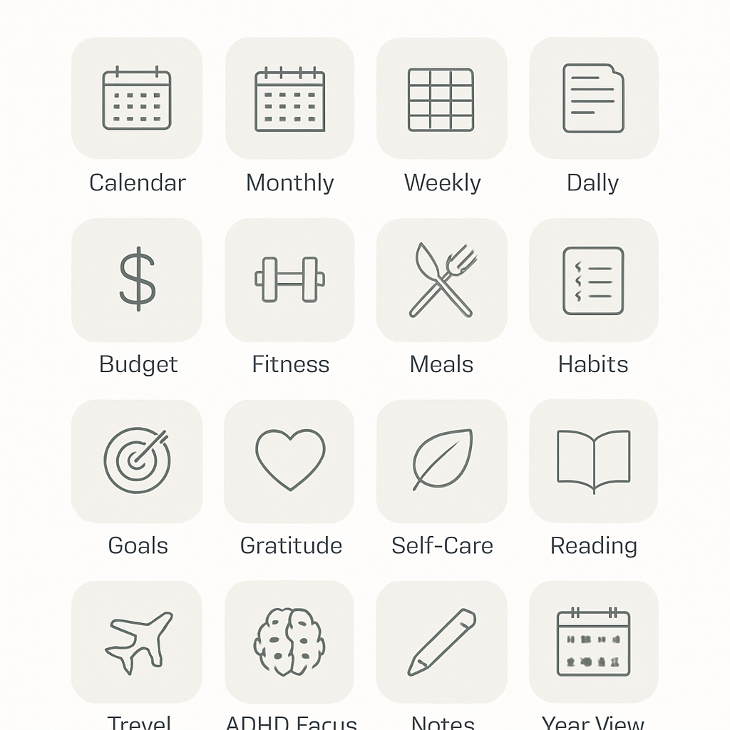 Ultimate All-in-One Life Planner 2026 | 572 Pages | 5 Styles | Hyperlinked Digital Planner