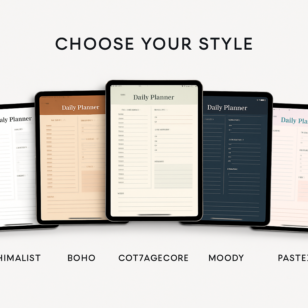 Ultimate All-in-One Life Planner 2026 | 572 Pages | 5 Styles | Hyperlinked Digital Planner