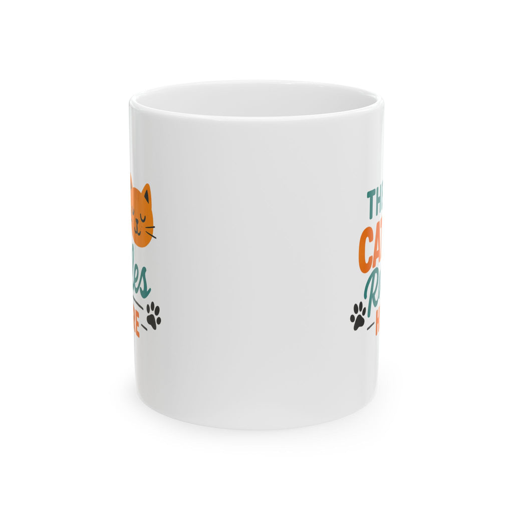 My Cat Runs This Household Coffee Mug | Funny Cat Lover Gift | Ceramic Mug