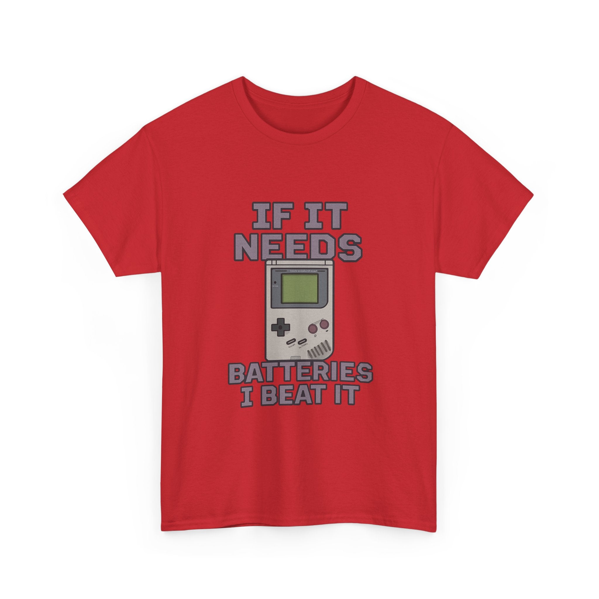 Vintage Gamer If It Needs Batteries I Beat It T-Shirt | Unique Gift | Graphic Tee