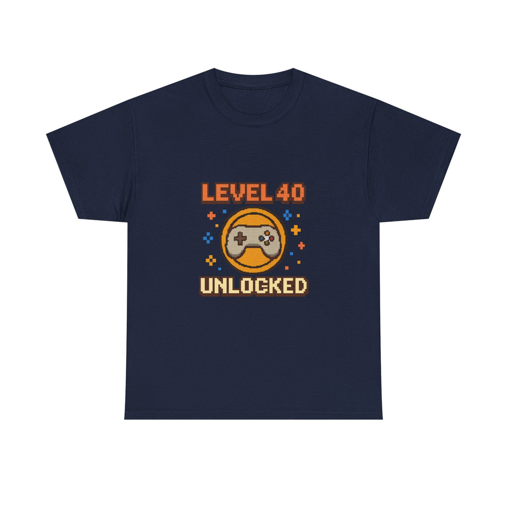 Level 40 Unlocked Birthday Gaming T-Shirt | Gamer Gift | Graphic Tee