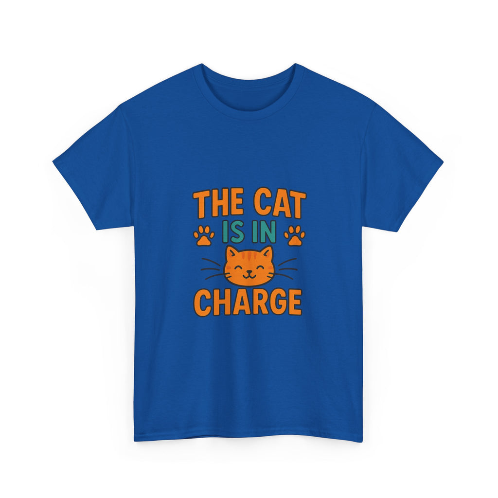 Boss Is The Cat T-Shirt | Funny Pet Humor | Graphic Tee