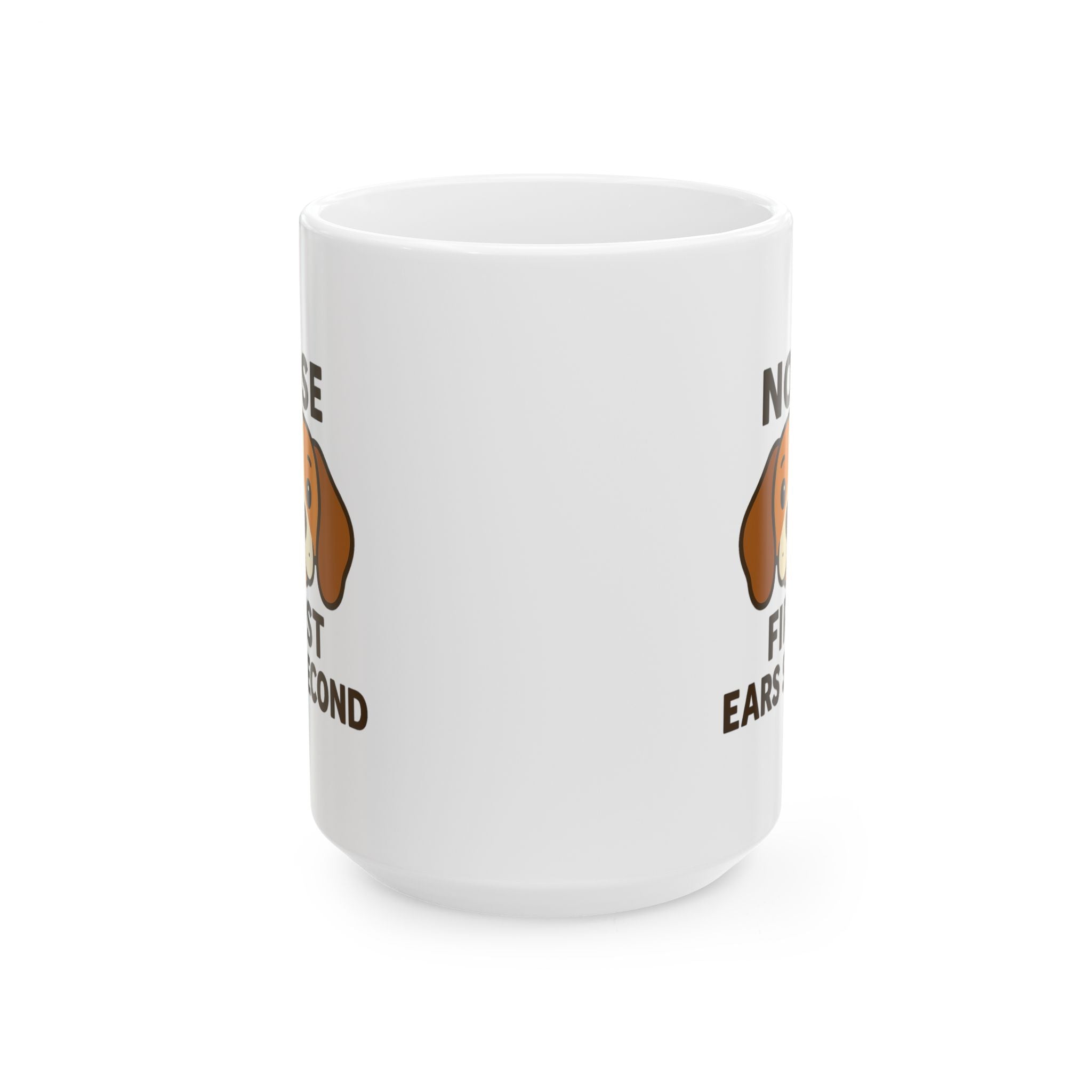 Beagle Dad Nose First Ears Second Coffee Mug | Gift for Dad | Ceramic Mug