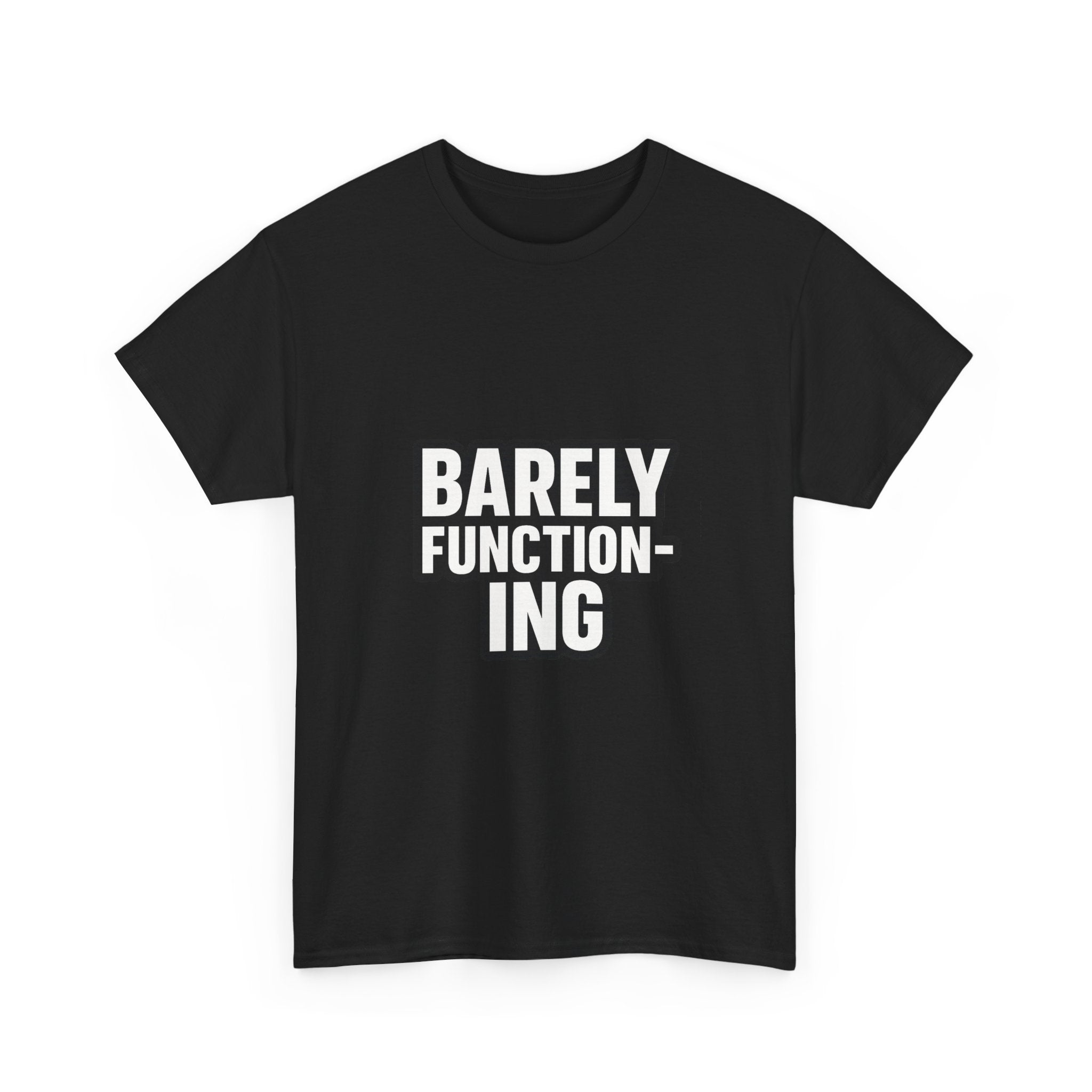 Functioning At Ten Percent At Best T-Shirt | Funny Barely Awake Gift | Graphic Tee