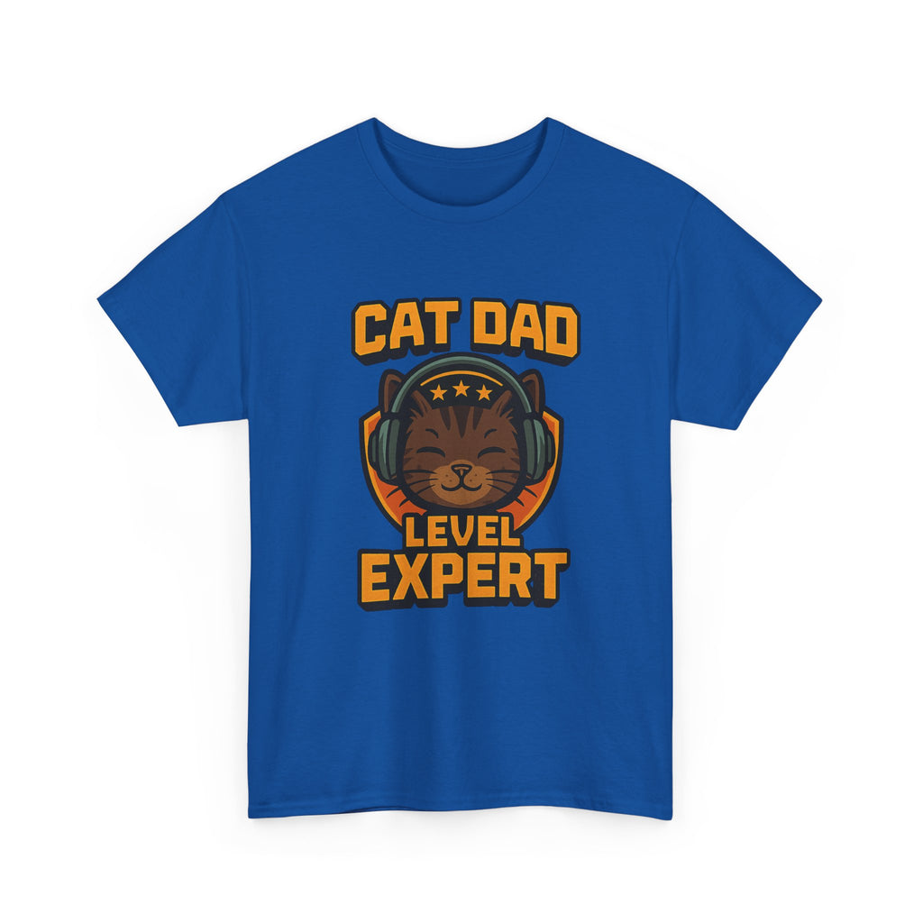 Cat Dad Level Expert Feline T-Shirt | Cat Lover Gift | Graphic Tee