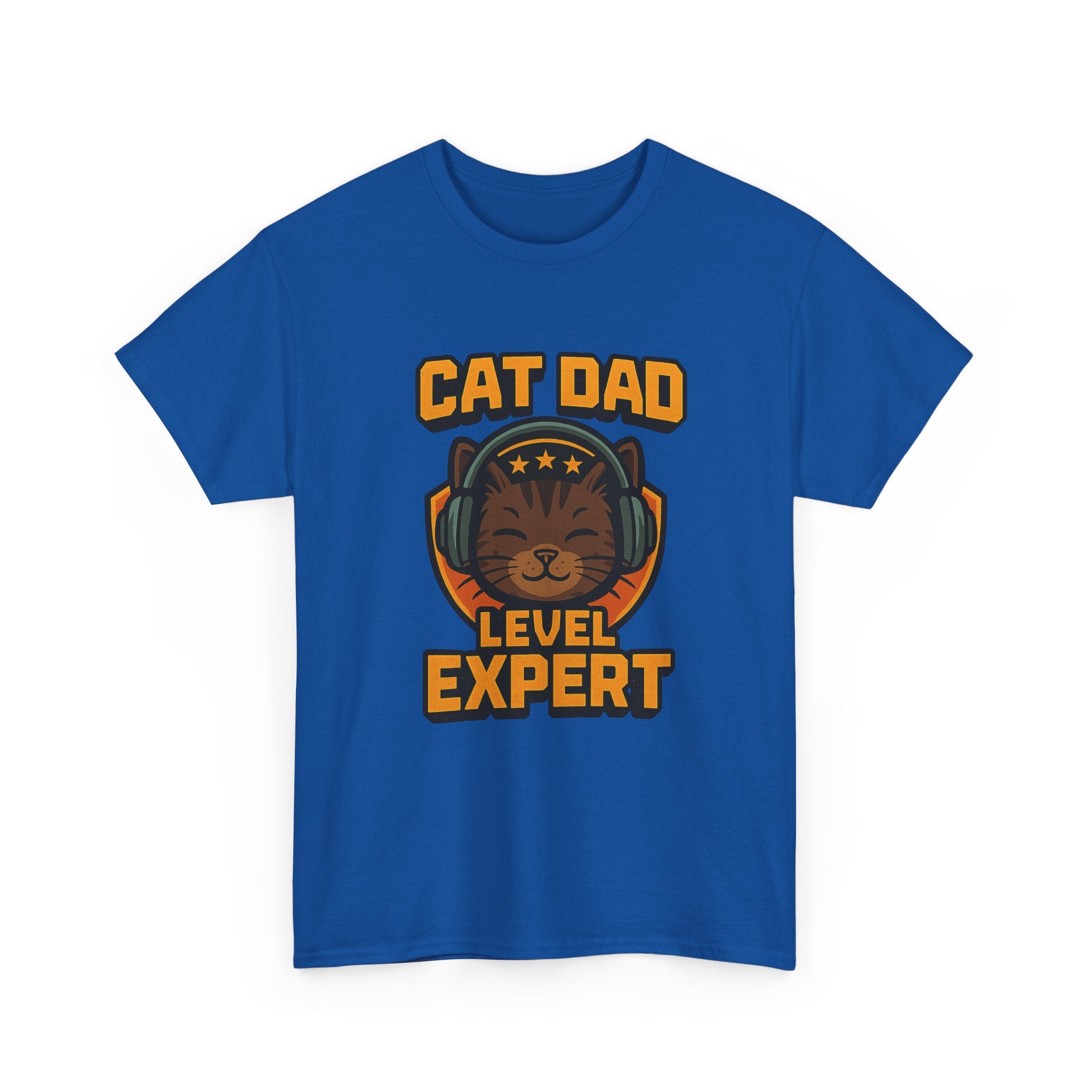 Cat Dad Level Expert Feline T-Shirt | Cat Lover Gift | Graphic Tee