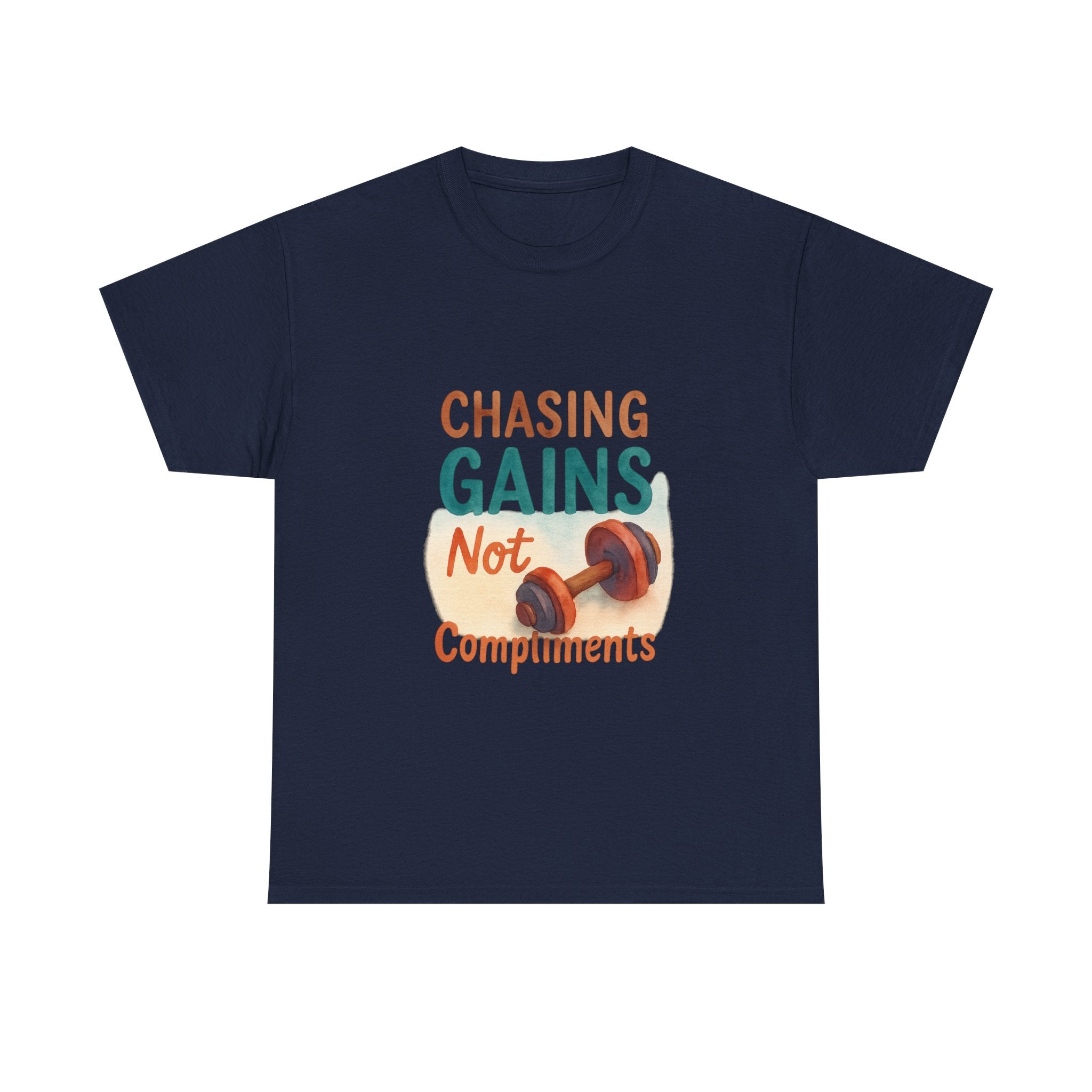 Chasing Gains Not Compliments T-Shirt | Gym Gains Gift | Graphic Tee