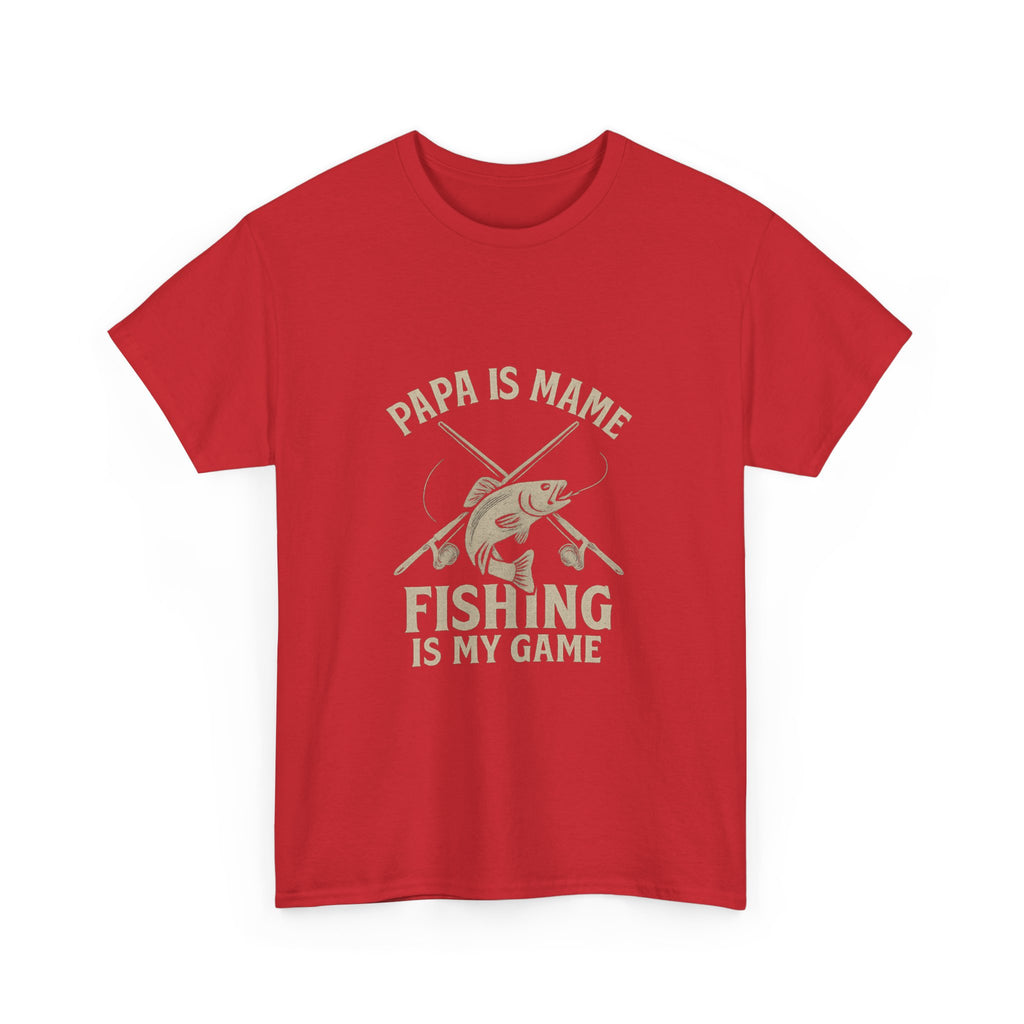 Papa Is My Name Fishing Is My Game T-Shirt | Fishing Lover Gift | Graphic Tee