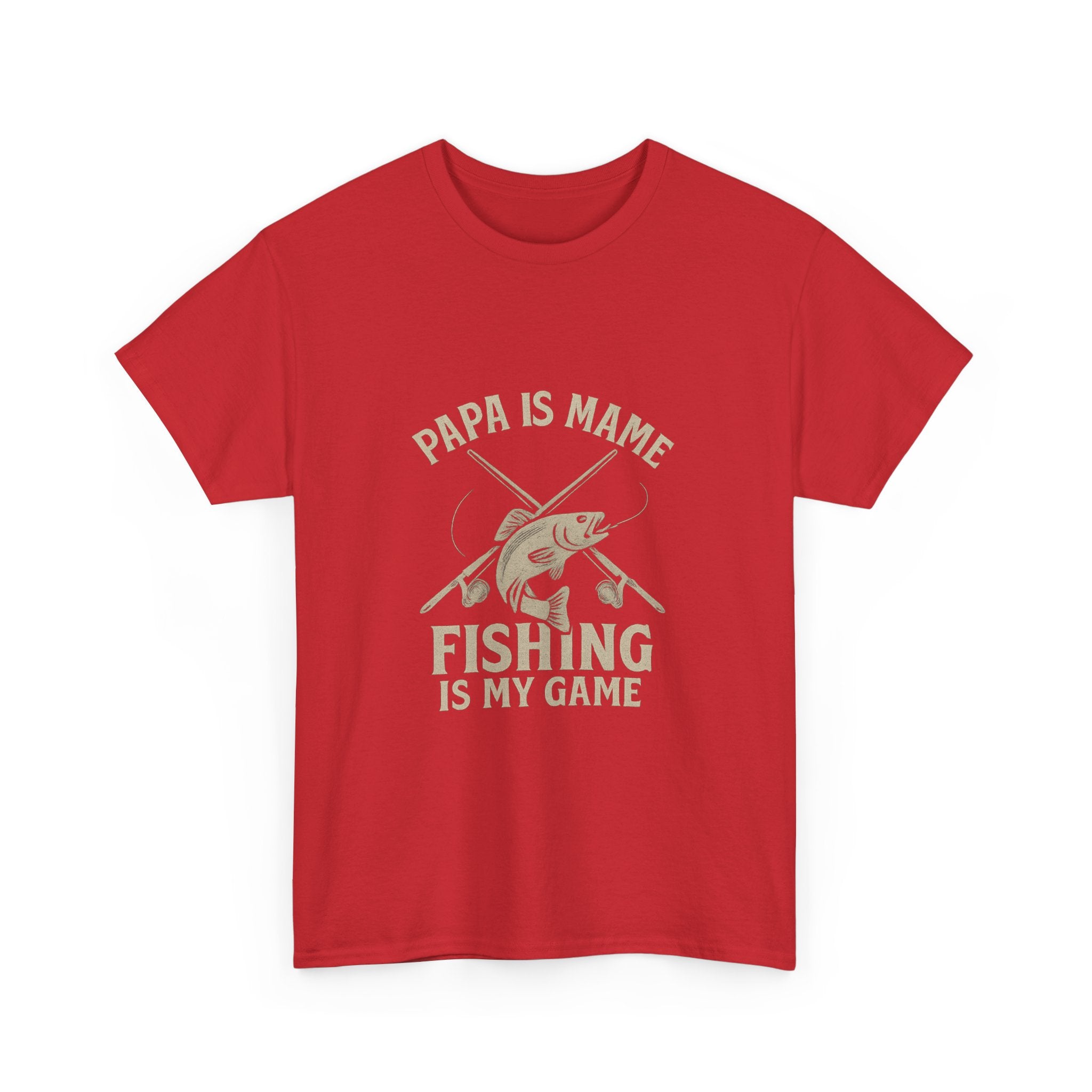 Papa Is My Name Fishing Is My Game T-Shirt | Fishing Lover Gift | Graphic Tee
