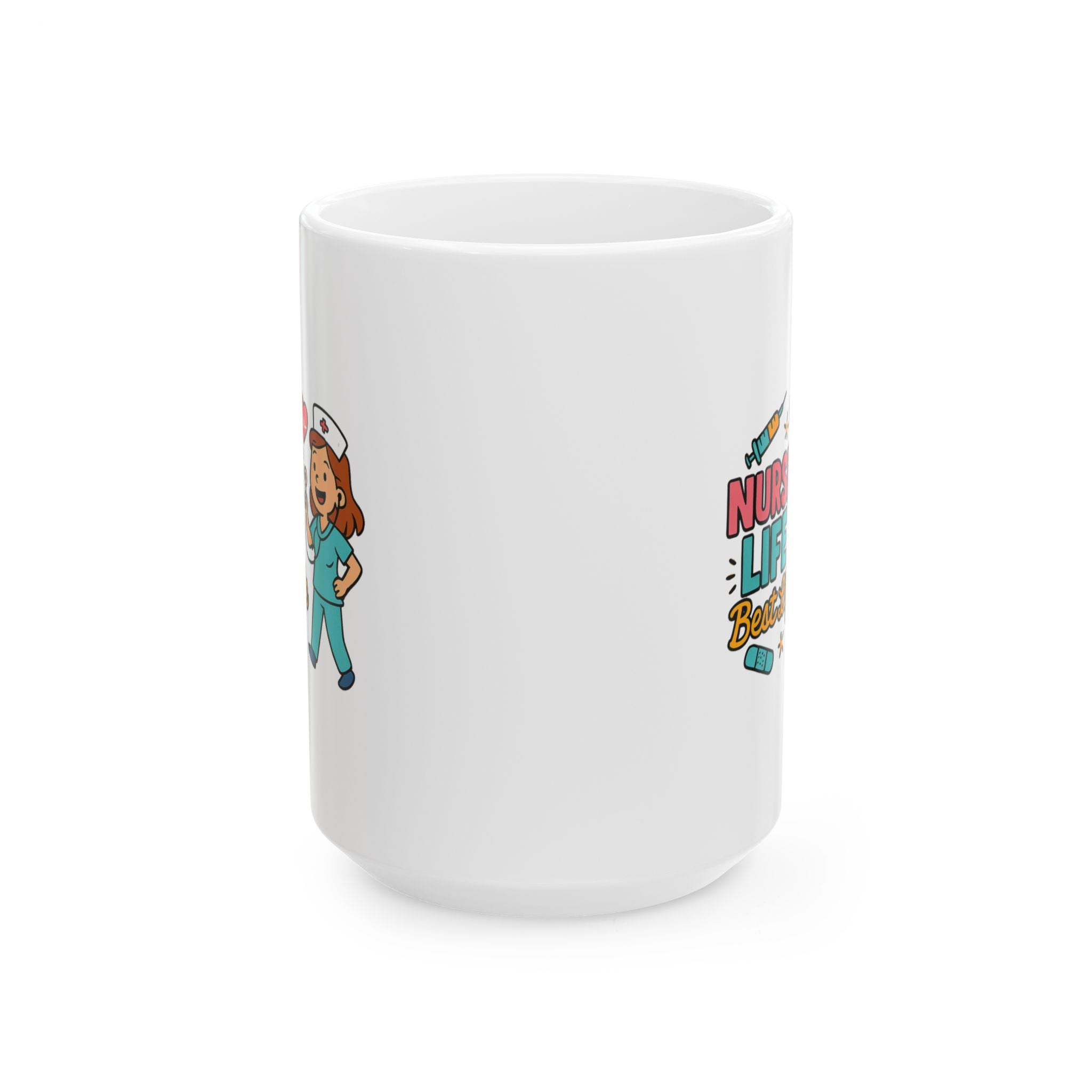 Nurse Life Coffee And Saving Lives Coffee Mug | Funny Nurse Humor | Ceramic Mug