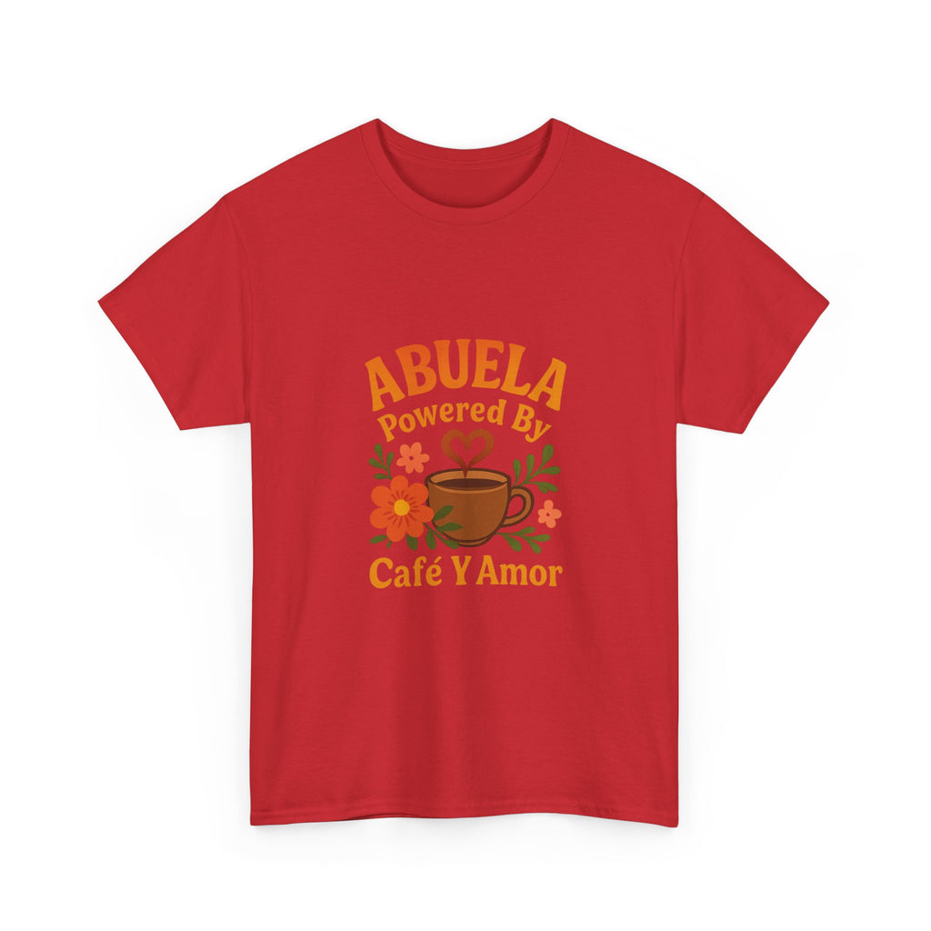 Abuela Powered By Cafe Y Amor T-Shirt | Unique Gift | Graphic Tee