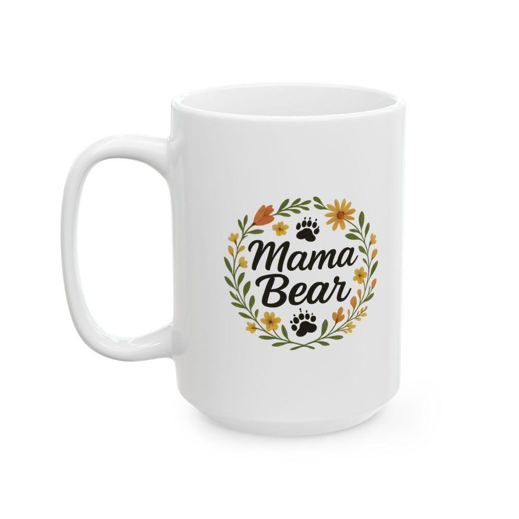 Mama Bear Floral Coffee Mug | Unique Gift | Ceramic Mug
