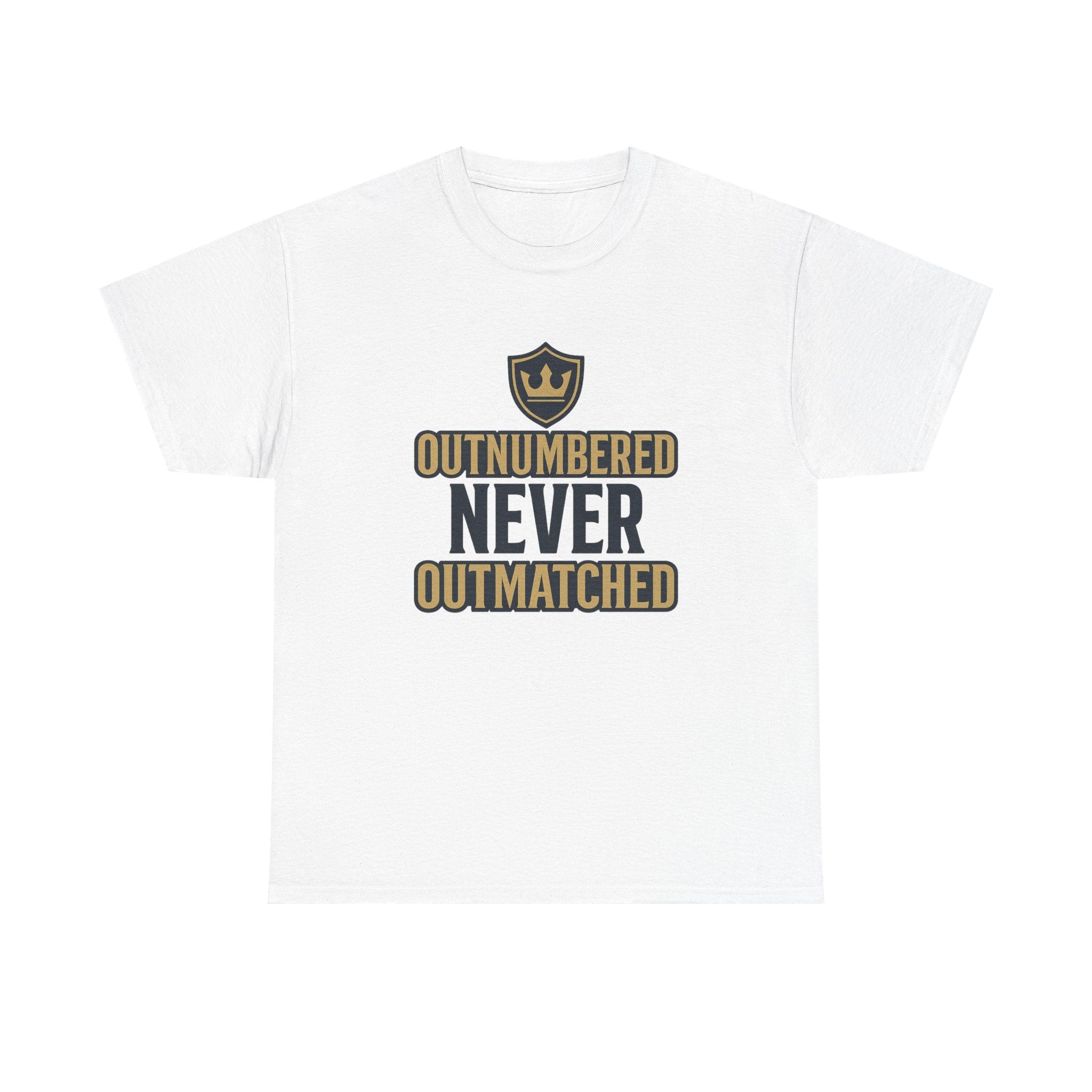 Dad of Girls Outnumbered Never Outmatched T-Shirt | Gift for Dad | Graphic Tee