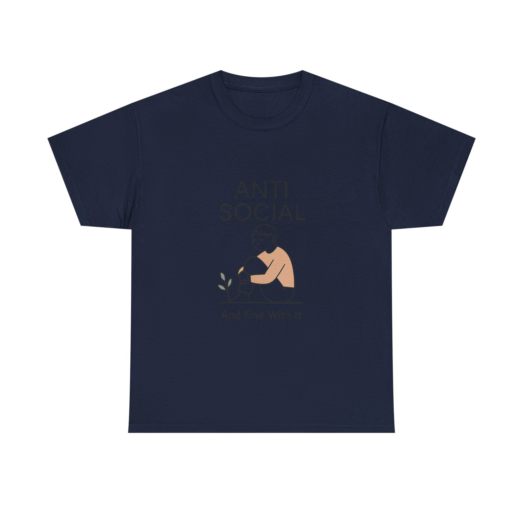Anti Social Is My Default Setting T-Shirt | Funny Introvert Gift | Graphic Tee