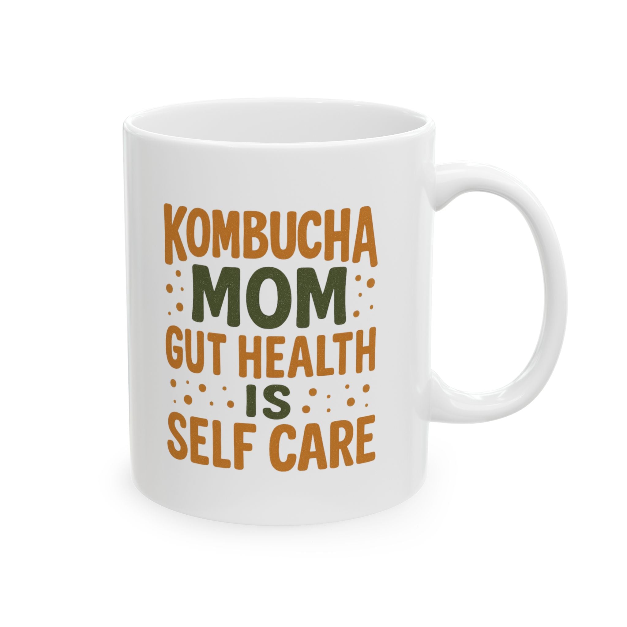 Kombucha Mom Gut Health Is Self Care Coffee Mug | Gift for Mom | Ceramic Mug