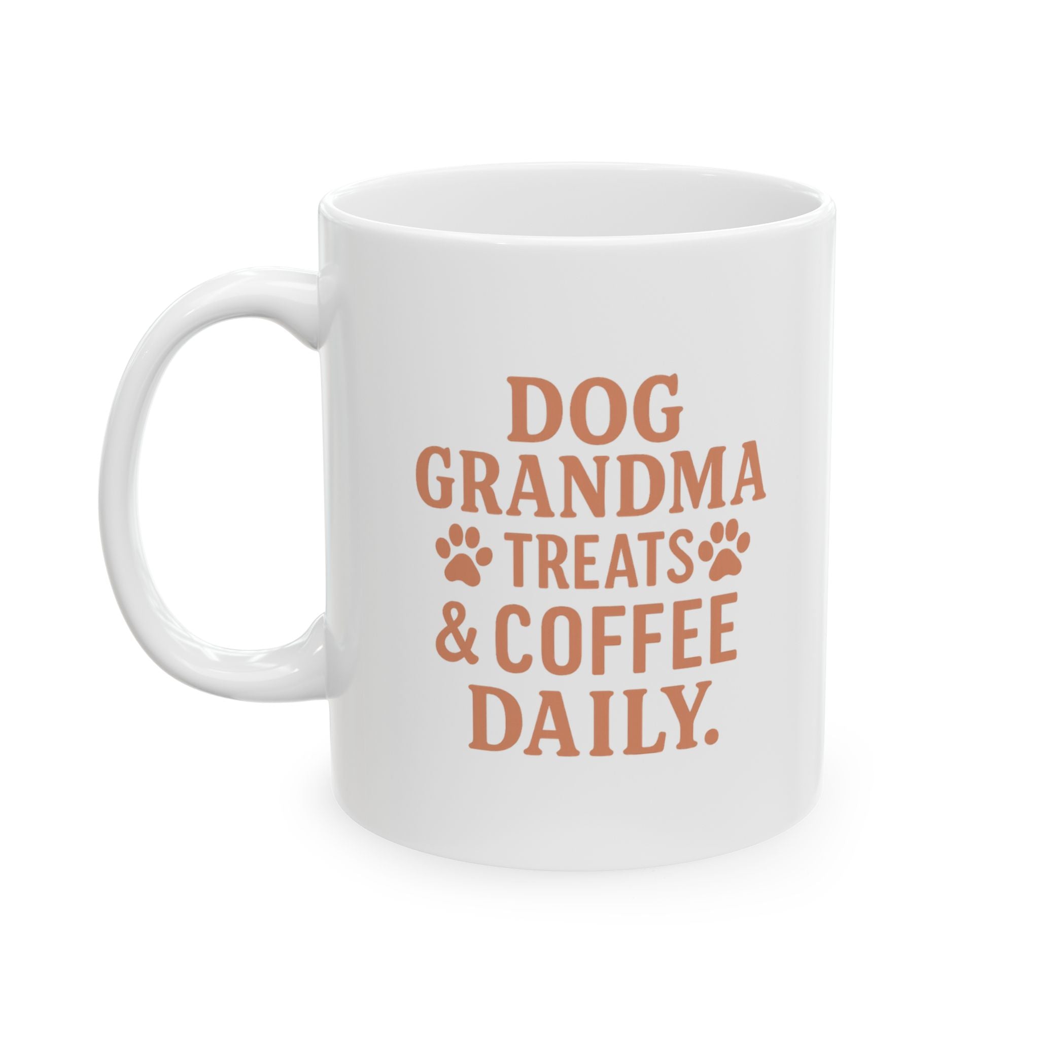 Dog Grandma Treats And Coffee Daily Coffee Mug | Dog Lover Gift | Ceramic Mug