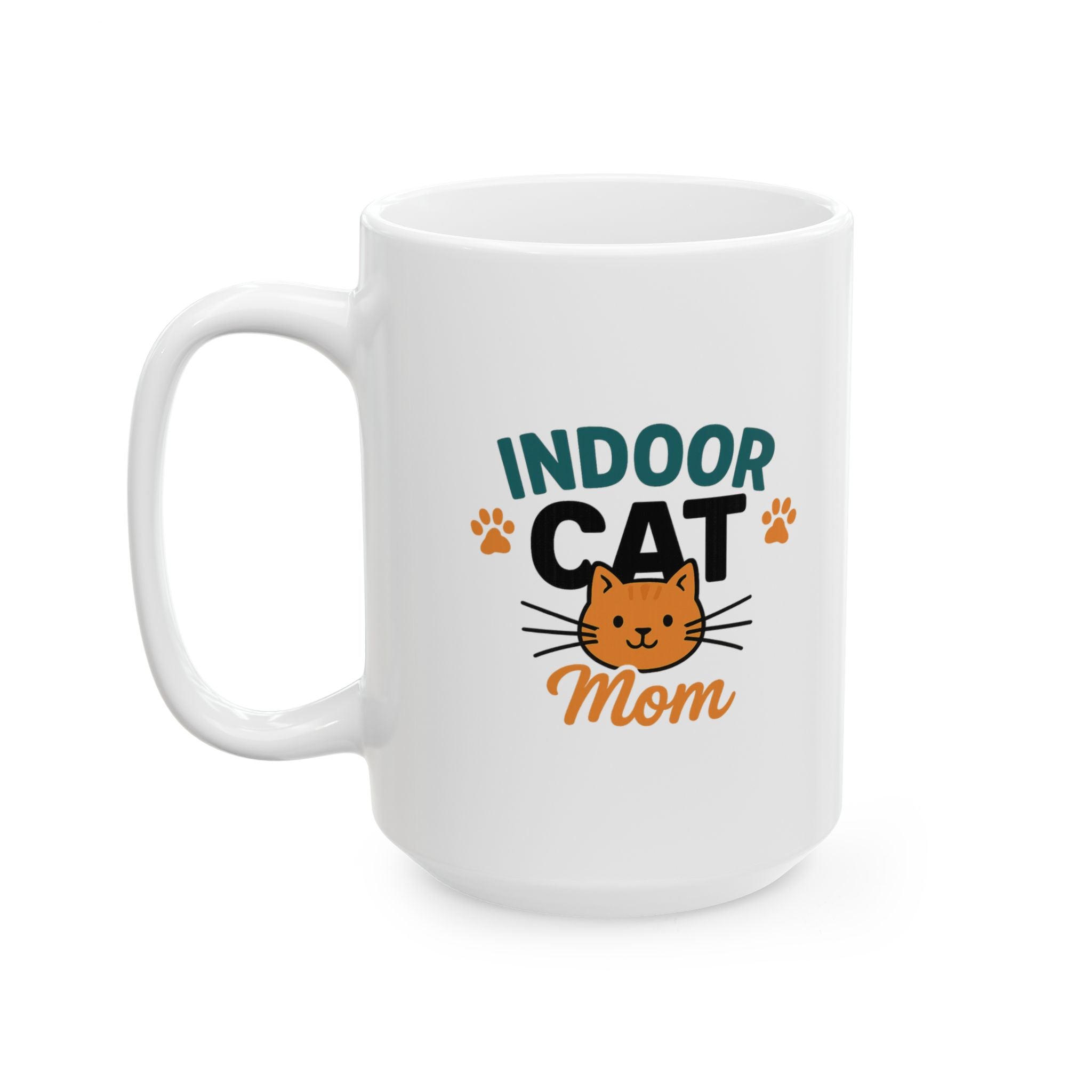 Indoor Cat Zero Drama Maximum Cuddles Coffee Mug | Cat Lover Gift | Ceramic Mug