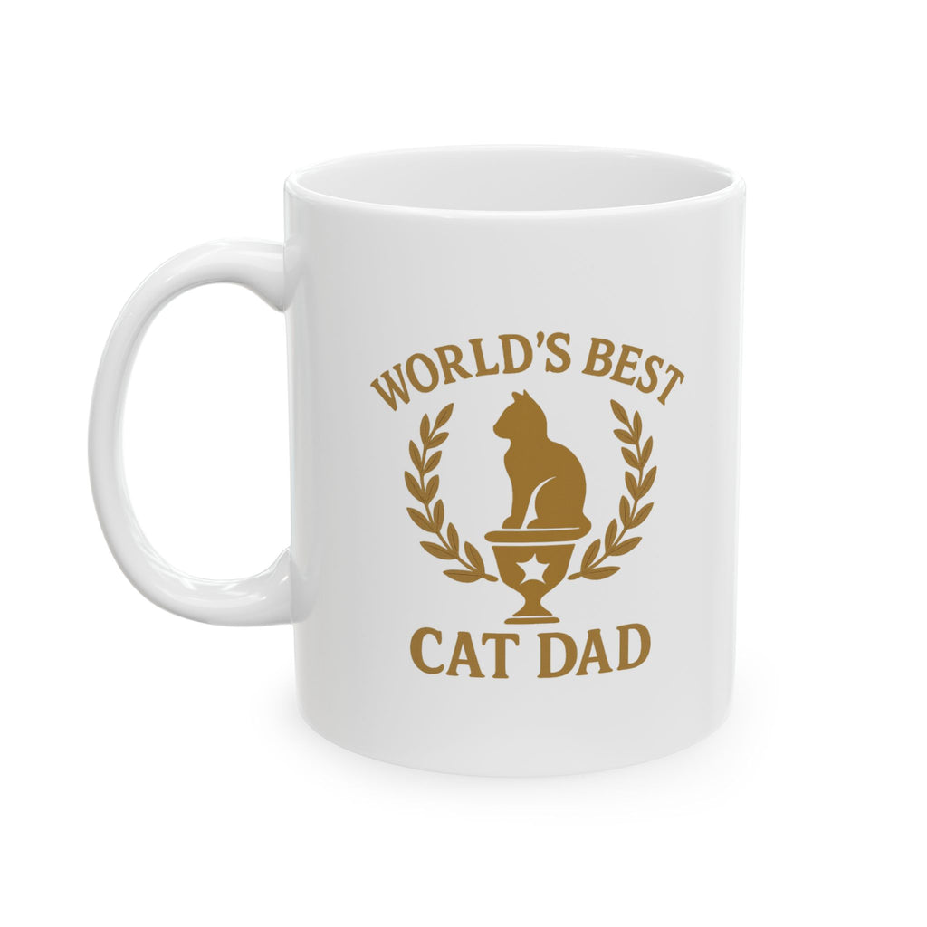 Worlds Best Cat Dad Coffee Mug | Cat Lover Gift | Ceramic Mug