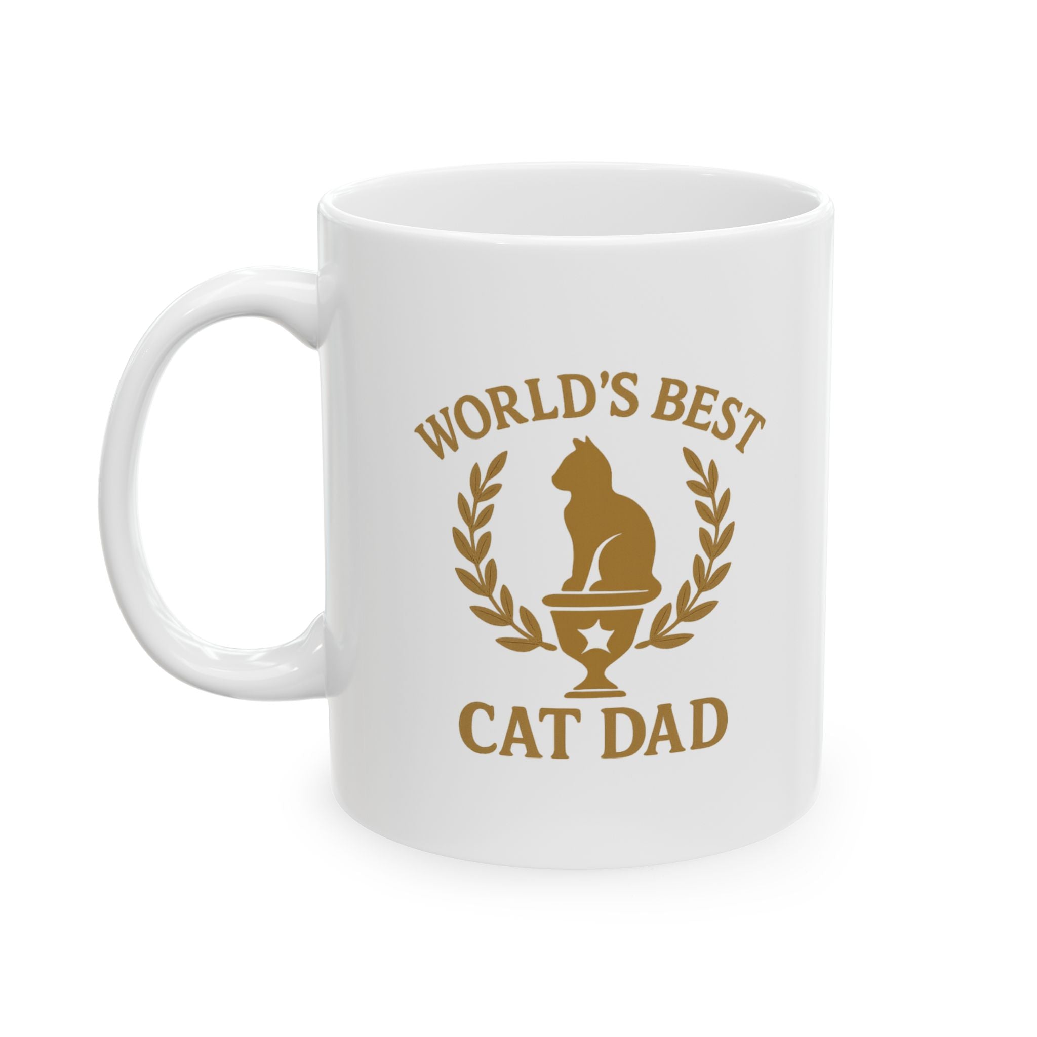 Worlds Best Cat Dad Coffee Mug | Cat Lover Gift | Ceramic Mug
