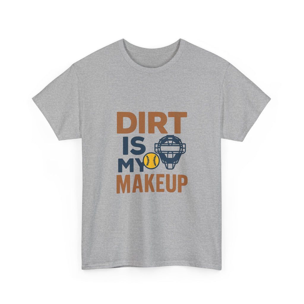 Softball Catcher Dirt Is My Makeup T-Shirt | Cat Lover Gift | Graphic Tee