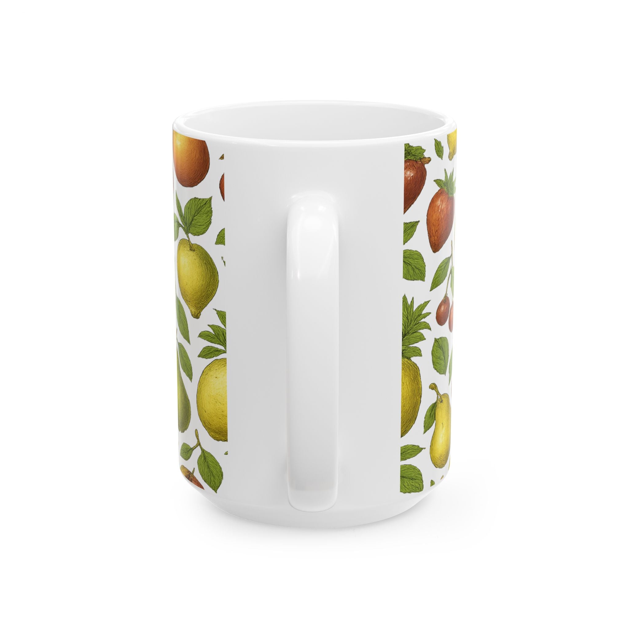 Botanical Mixed Fruit Full Wrap Coffee Mug | Fruit Gift | Ceramic Mug