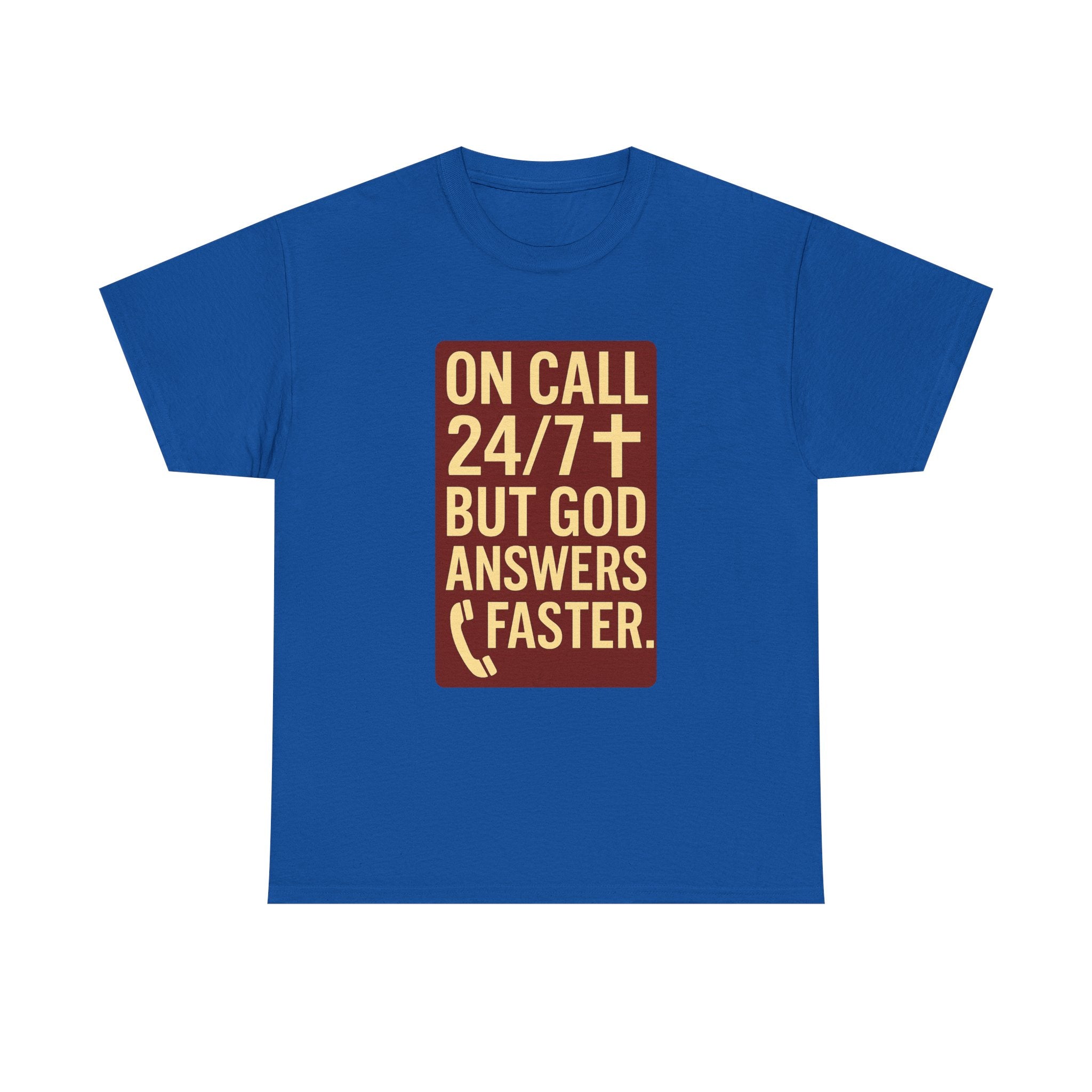 Pastor On Call 24 7 But God Answers Faster T-Shirt | Unique Gift | Graphic Tee