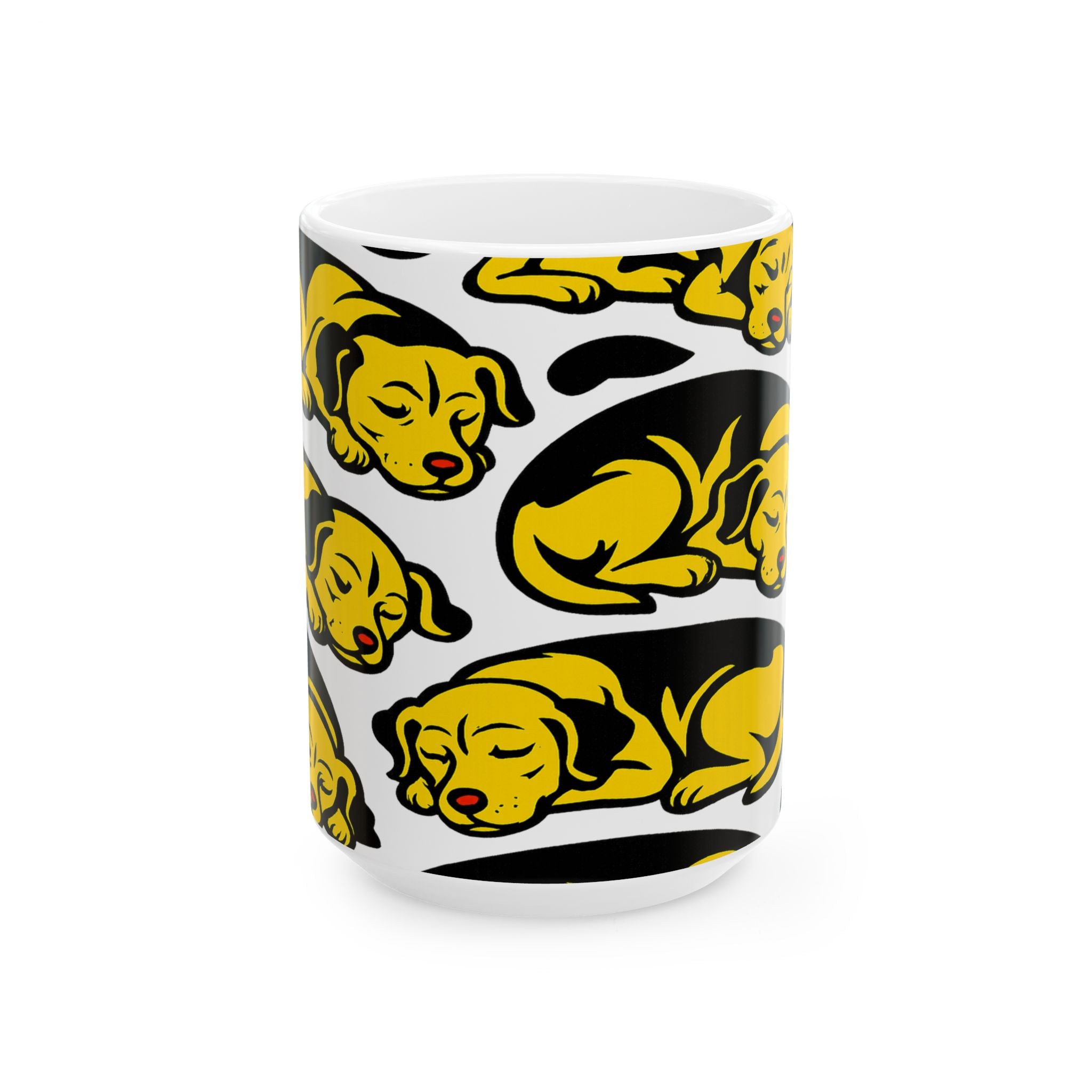 Bold Sleeping Dogs Full Wrap Coffee Mug | Dogs Gift | Ceramic Mug