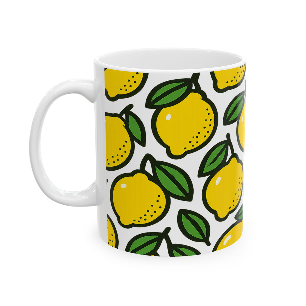 Bold Lemons Full Wrap Coffee Mug | Fruit Gift | Ceramic Mug