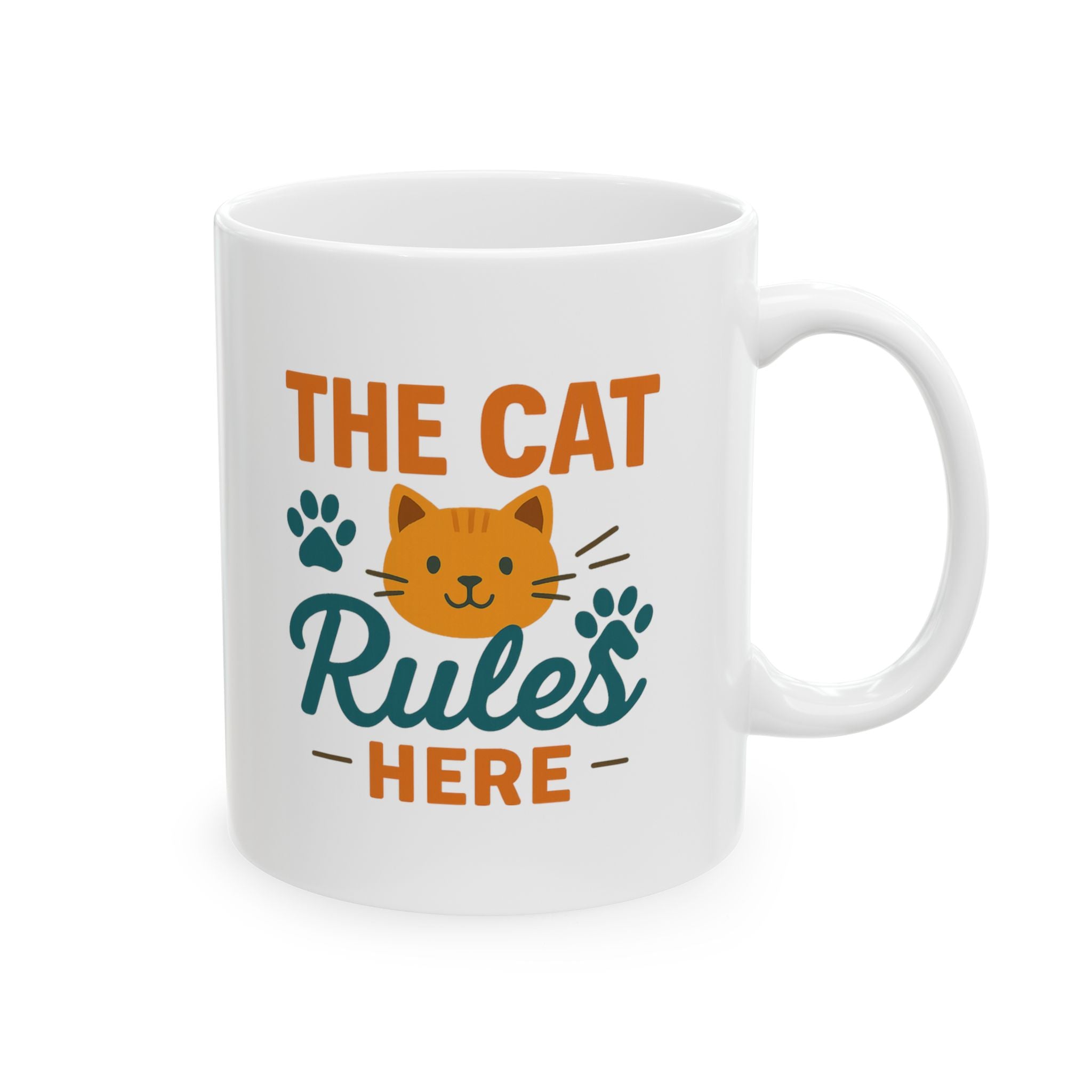 Serving My Cat Since Day One Coffee Mug | Funny Cat Owner Gift | Ceramic Mug