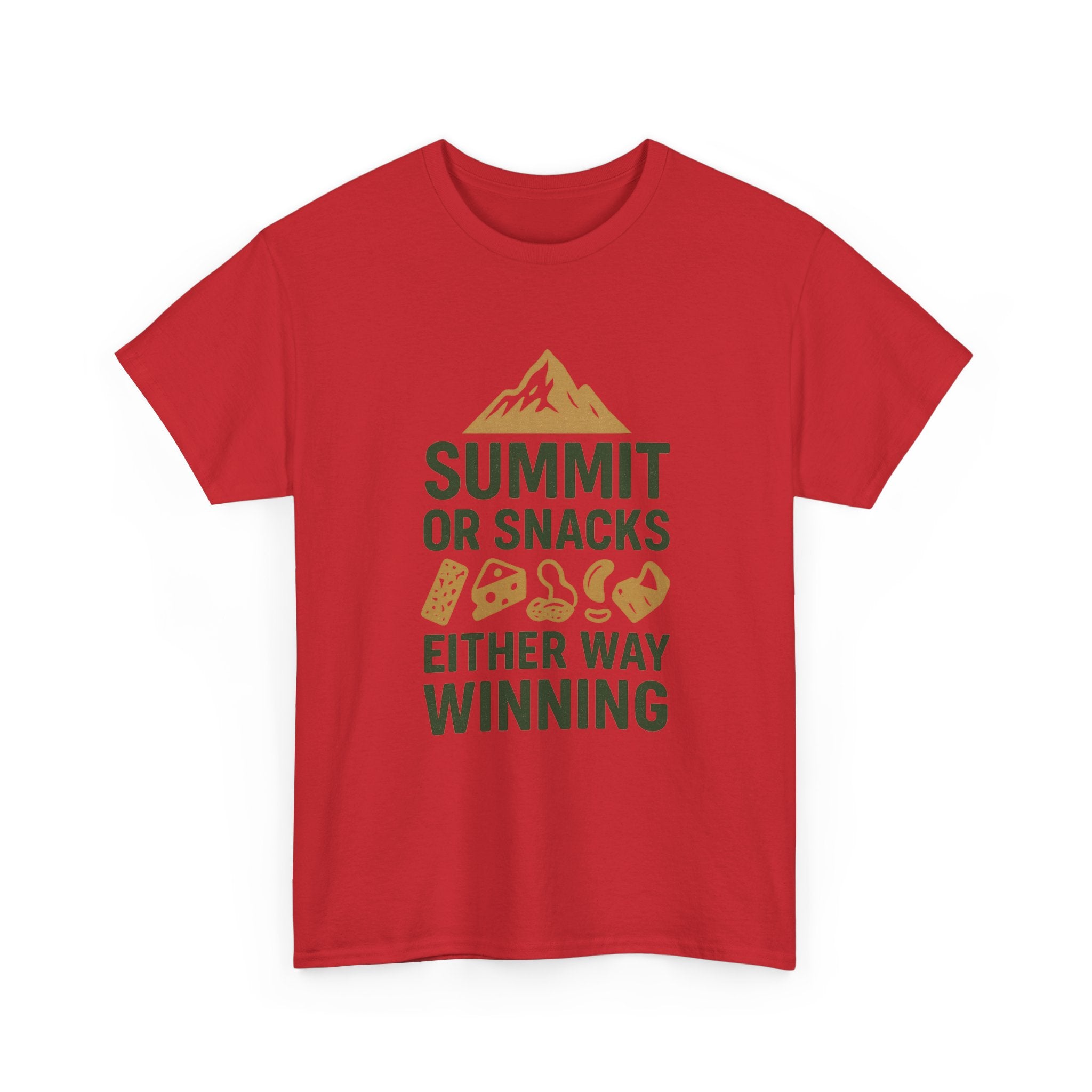 Hiking Dad Summit Or Snacks Either Way Winning T-Shirt | Gift for Dad | Graphic Tee
