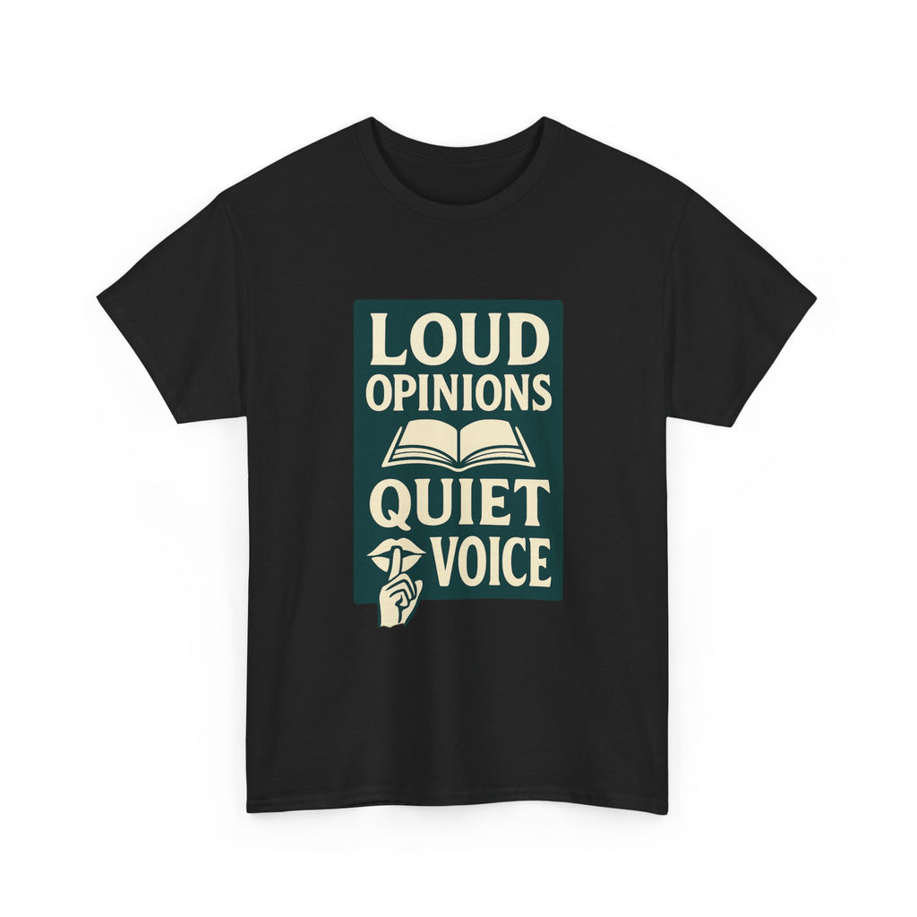 Librarian Loud Opinions Quiet Voice T-Shirt | Unique Gift | Graphic Tee