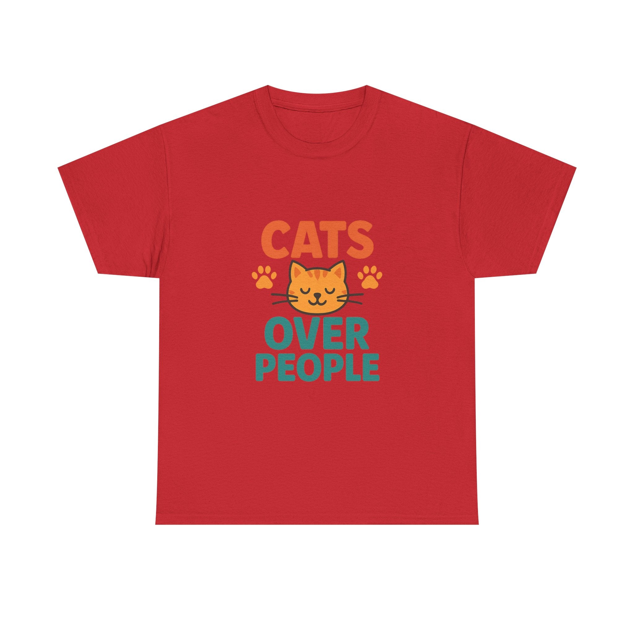 Cats Over People Period T-Shirt | Cat Lover Humor | Graphic Tee