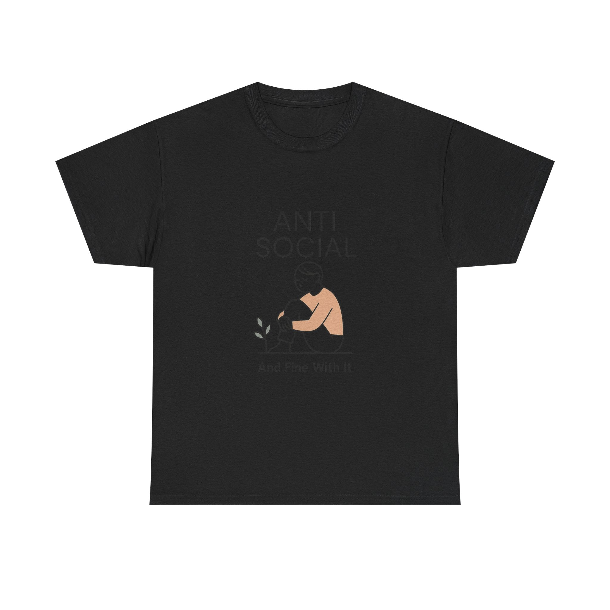 Anti Social Is My Default Setting T-Shirt | Funny Introvert Gift | Graphic Tee