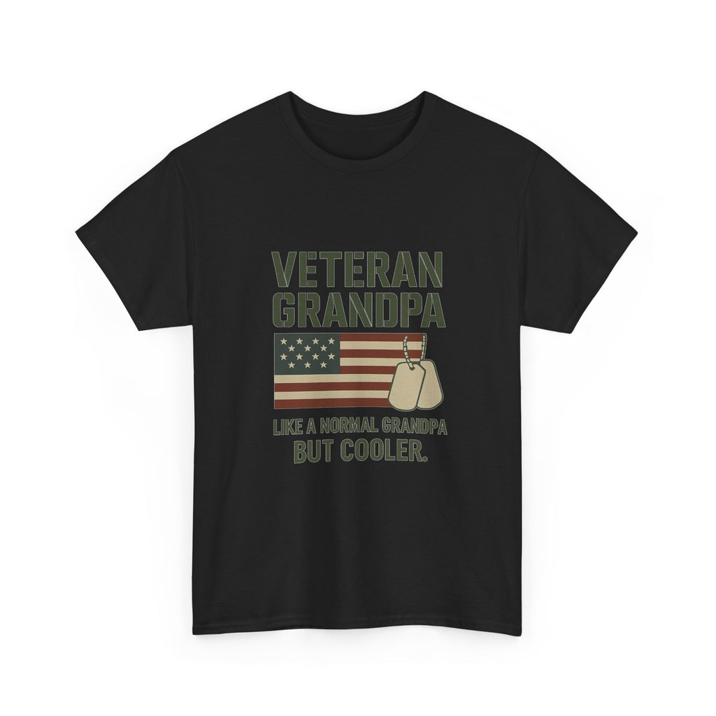 Veteran Grandpa Like A Normal Grandpa But Cooler T-Shirt | Gift for Grandpa | Graphic Tee