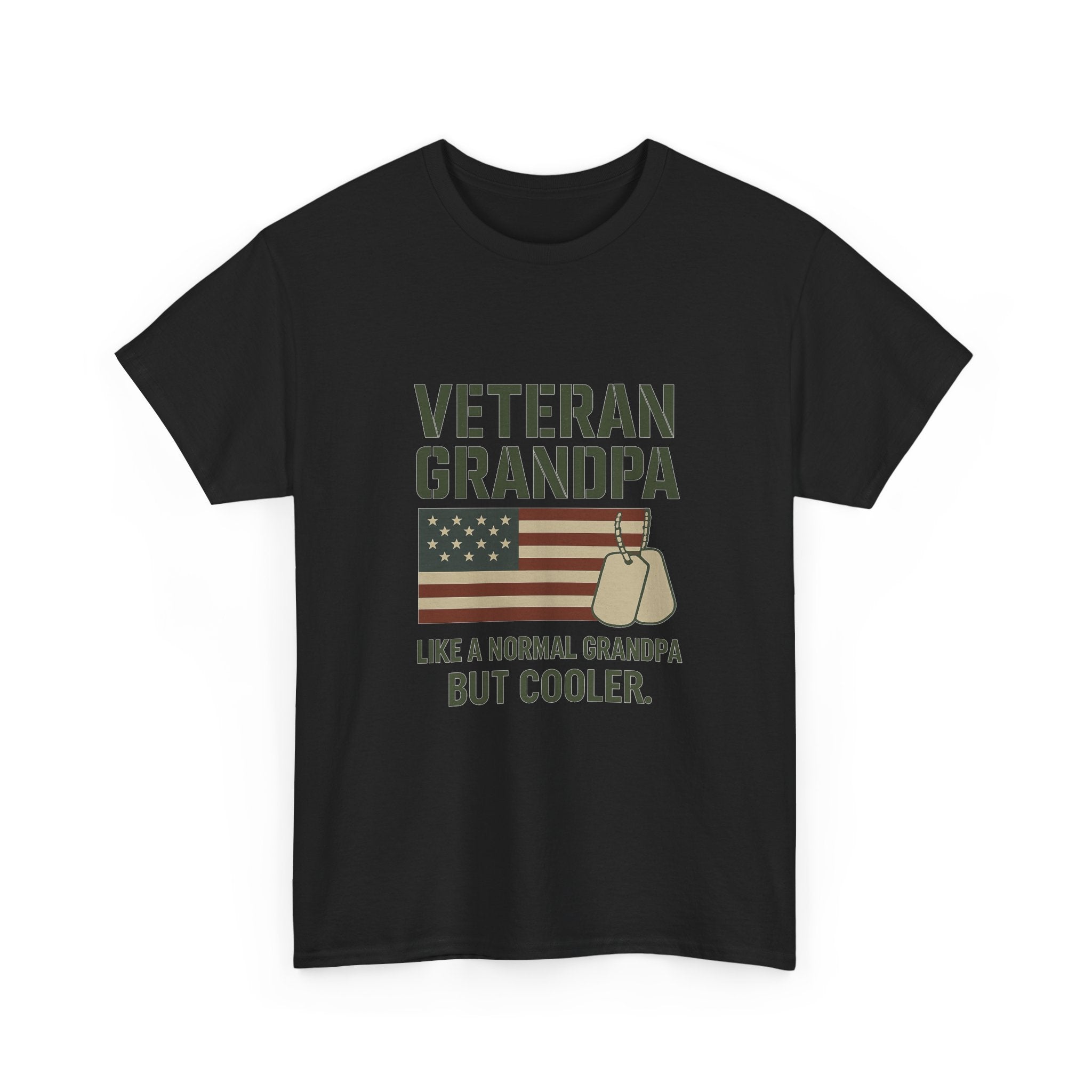 Veteran Grandpa Like A Normal Grandpa But Cooler T-Shirt | Gift for Grandpa | Graphic Tee