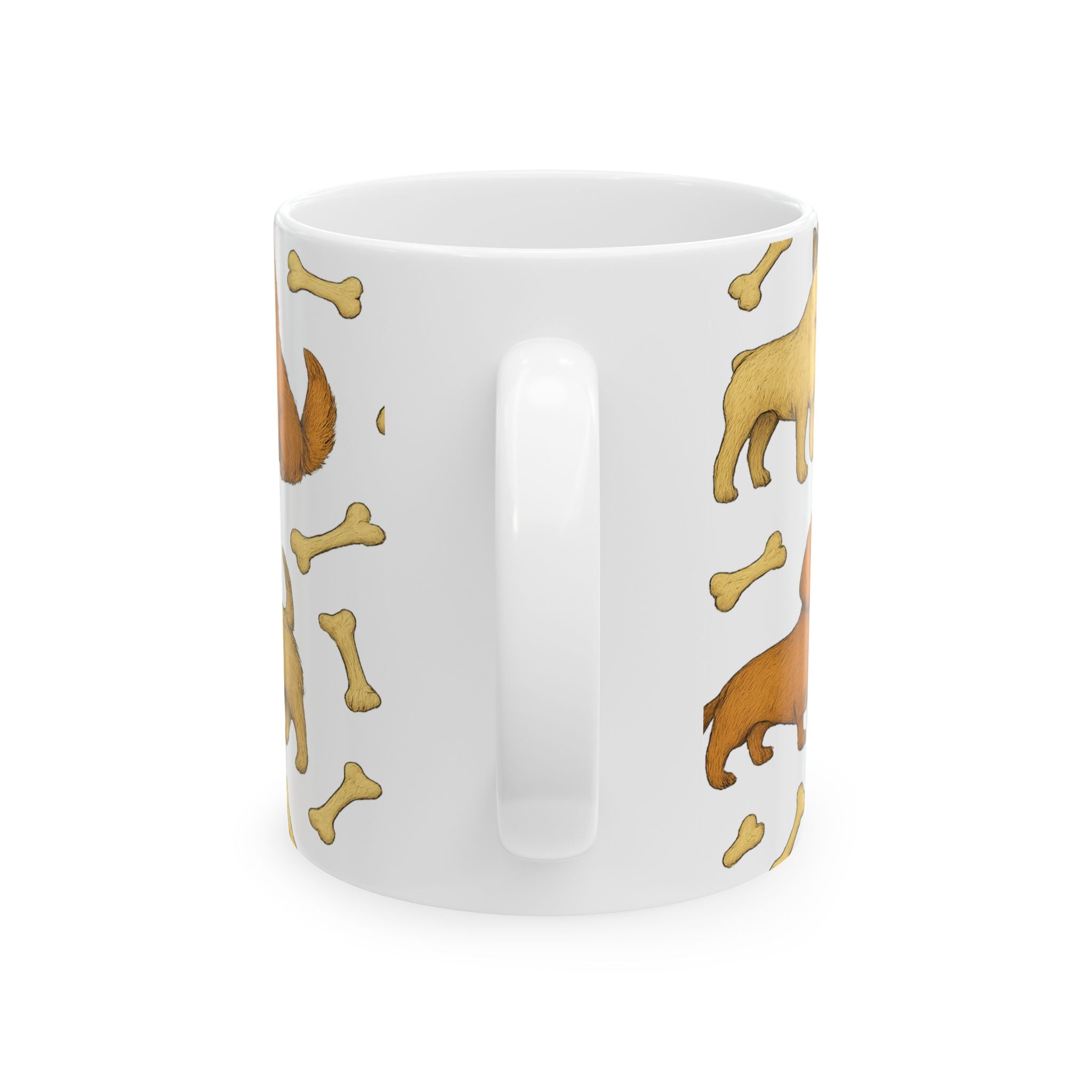 Botanical Dogs With Bones Full Wrap Coffee Mug | Dogs Gift | Ceramic Mug