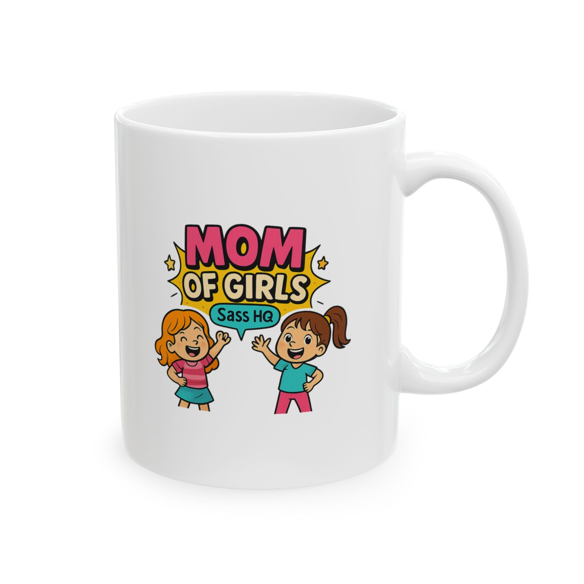 Outnumbered By Sass Mom Of Girls Coffee Mug | Funny Mom Gift | Ceramic Mug