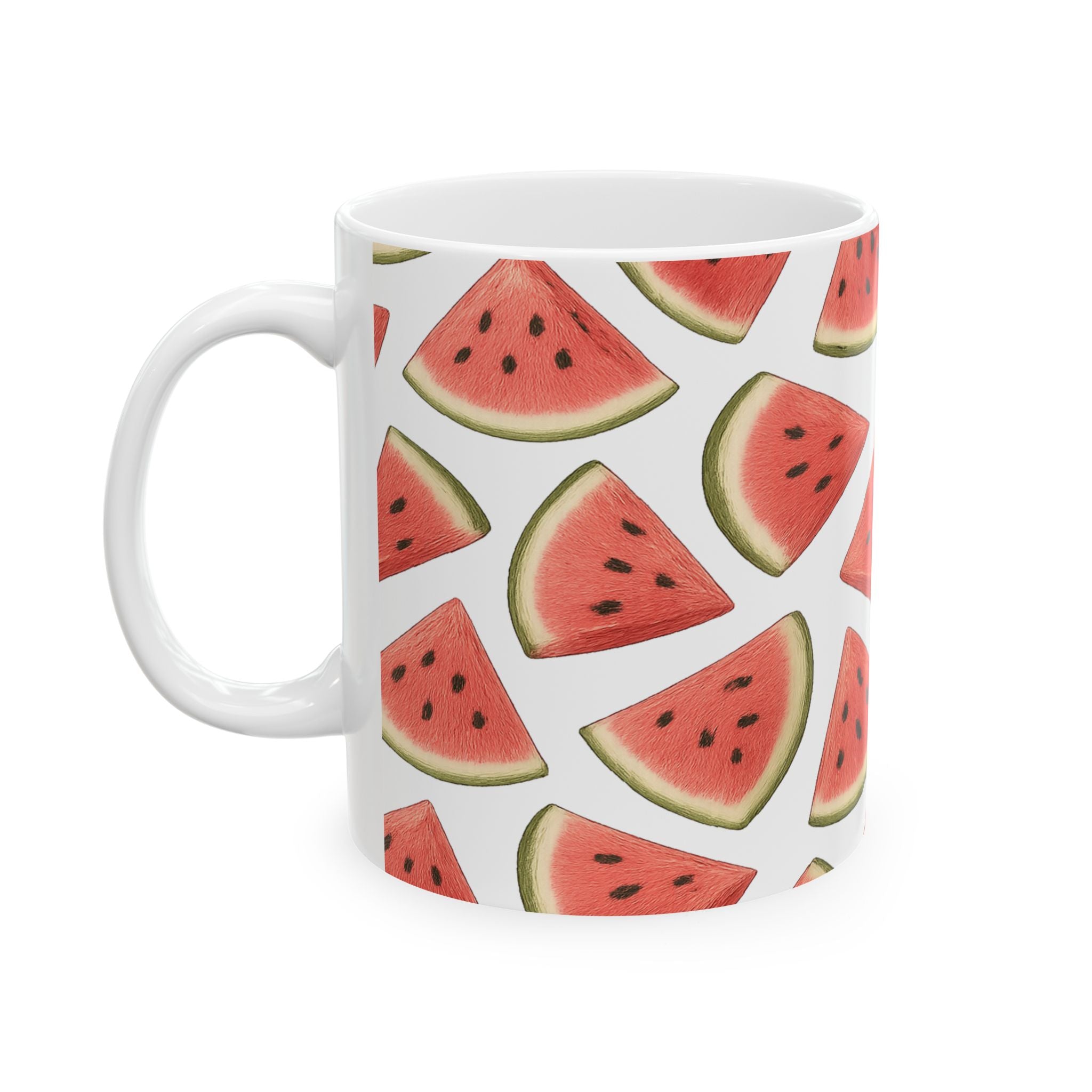 Botanical Watermelon Slices Full Wrap Coffee Mug | Fruit Gift | Ceramic Mug