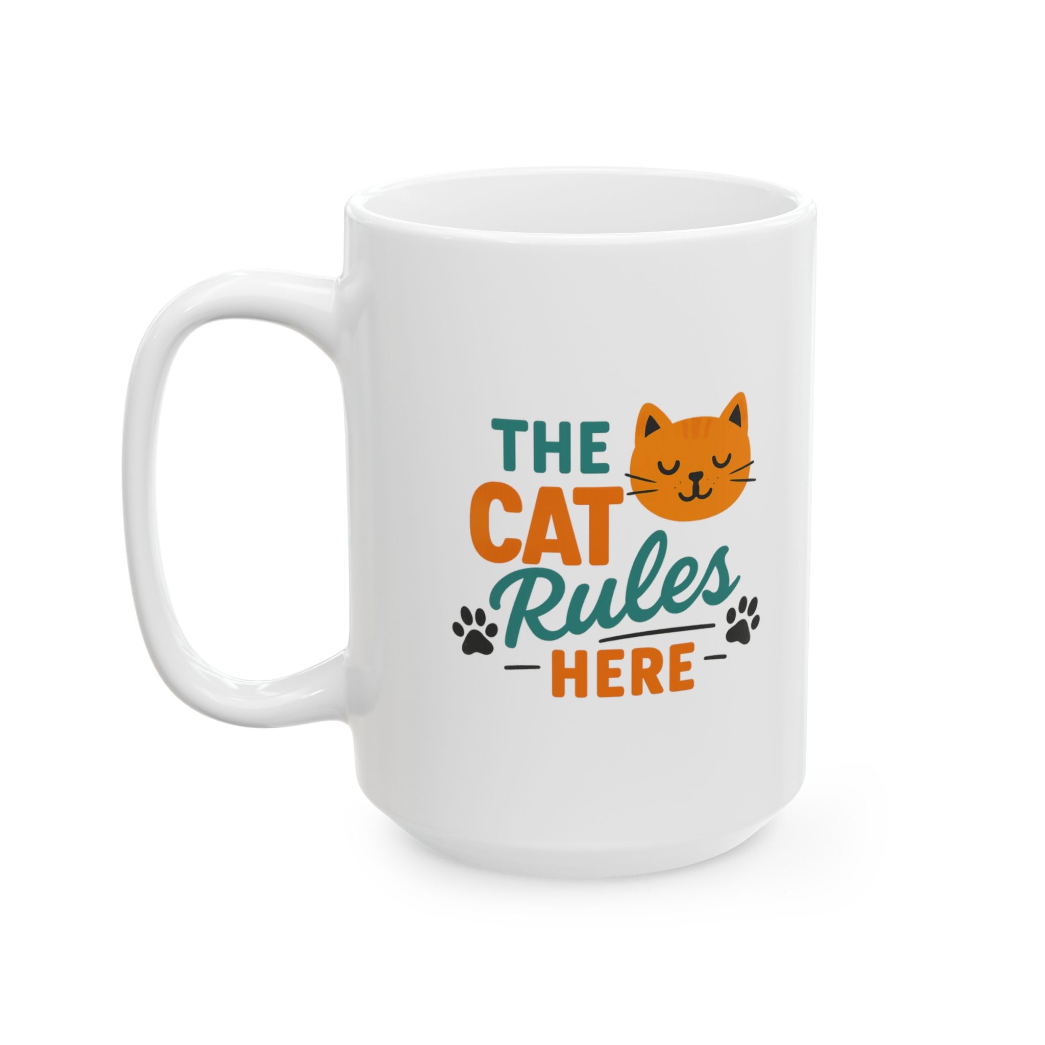 My Cat Runs This Household Coffee Mug | Funny Cat Lover Gift | Ceramic Mug