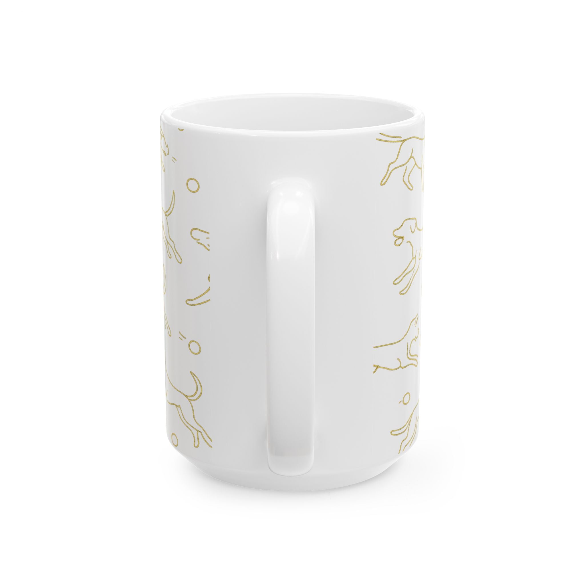 Delicate Dogs Playing Fetch Full Wrap Coffee Mug | Dogs Gift | Ceramic Mug