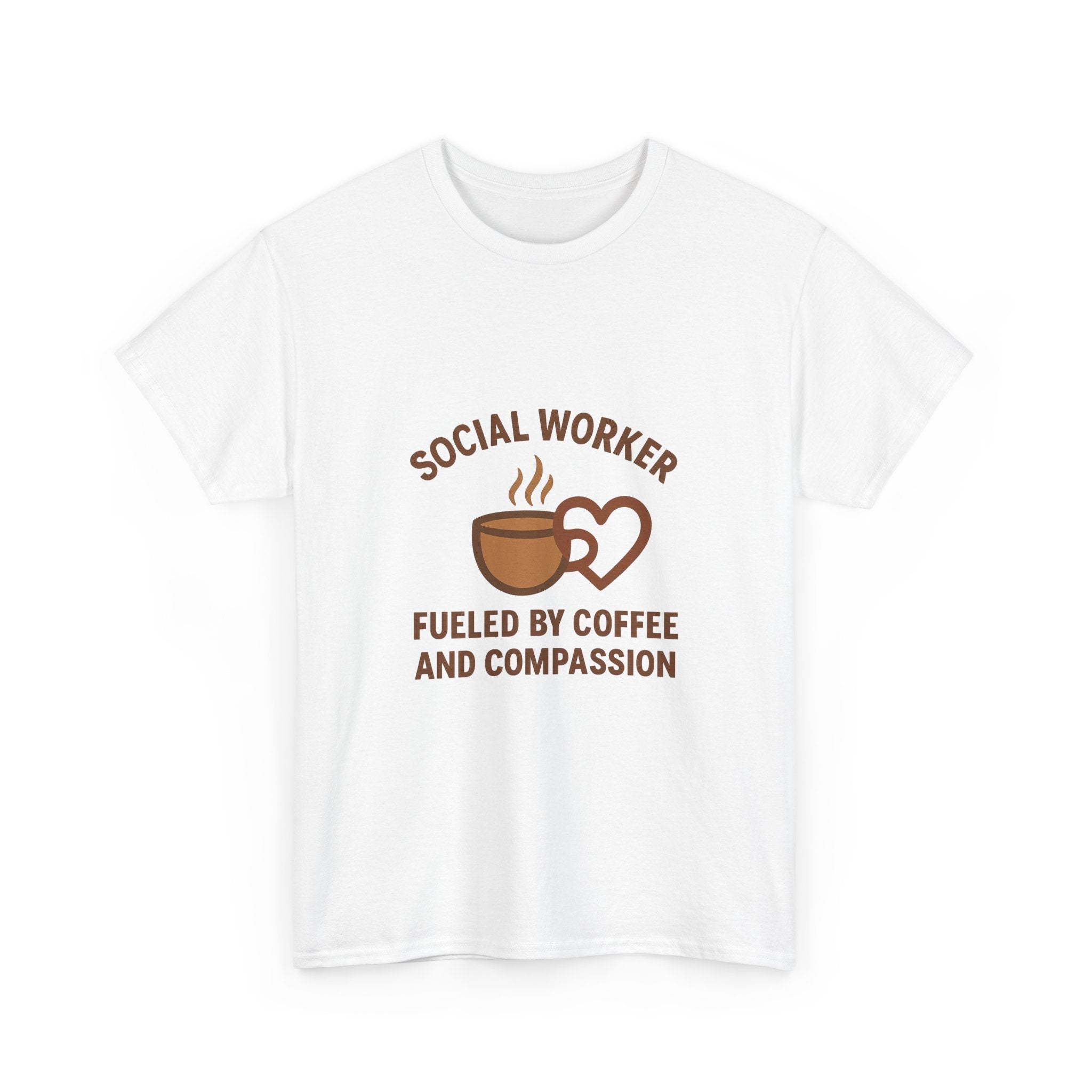 Social Worker Fueled By Coffee And Compassion T-Shirt | Coffee Lover Gift | Graphic Tee