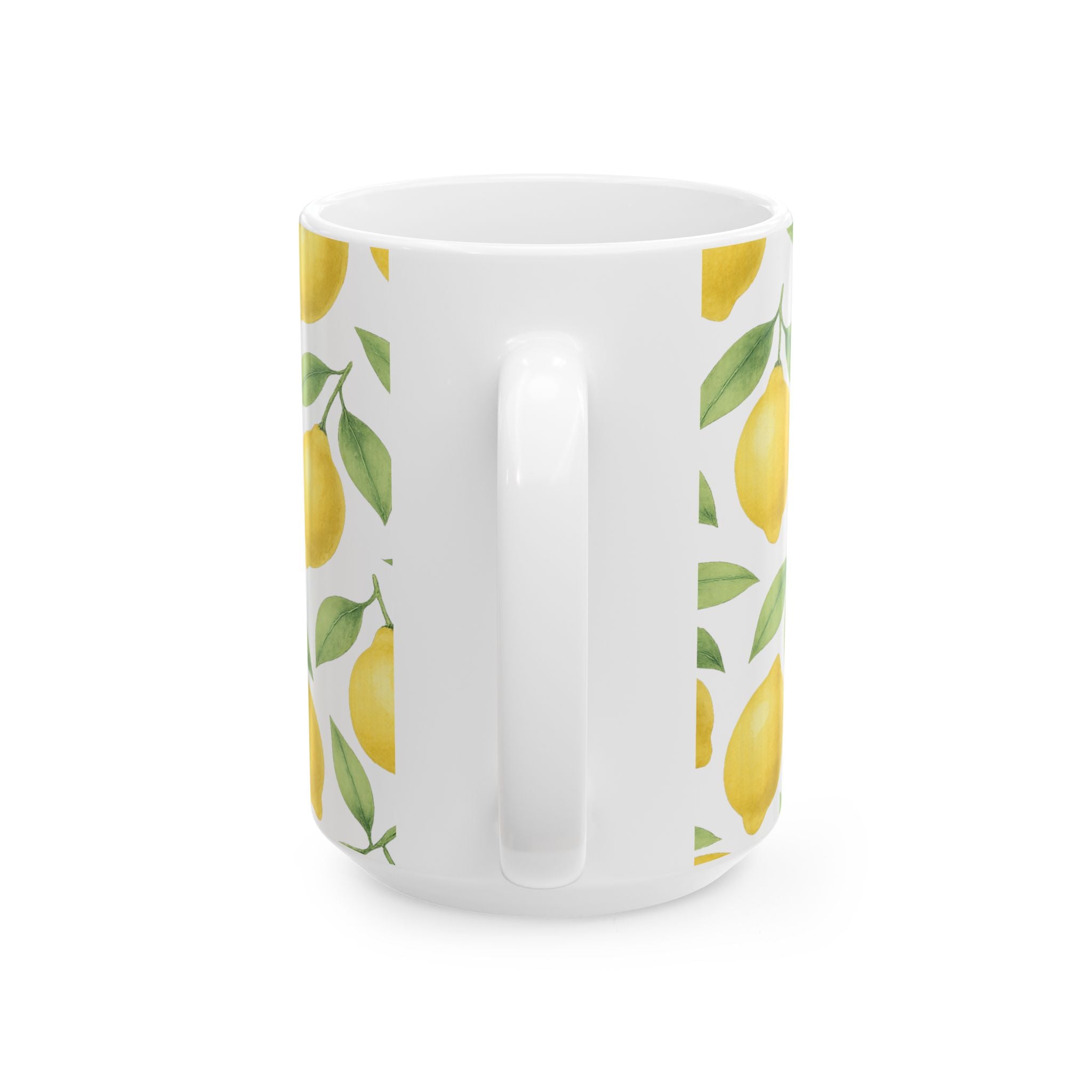 Watercolor Lemons Full Wrap Coffee Mug | Fruit Gift | Ceramic Mug