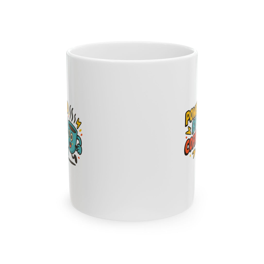 Officially Powered By Coffee Status Good Coffee Mug | Funny Coffee Gift | Ceramic Mug
