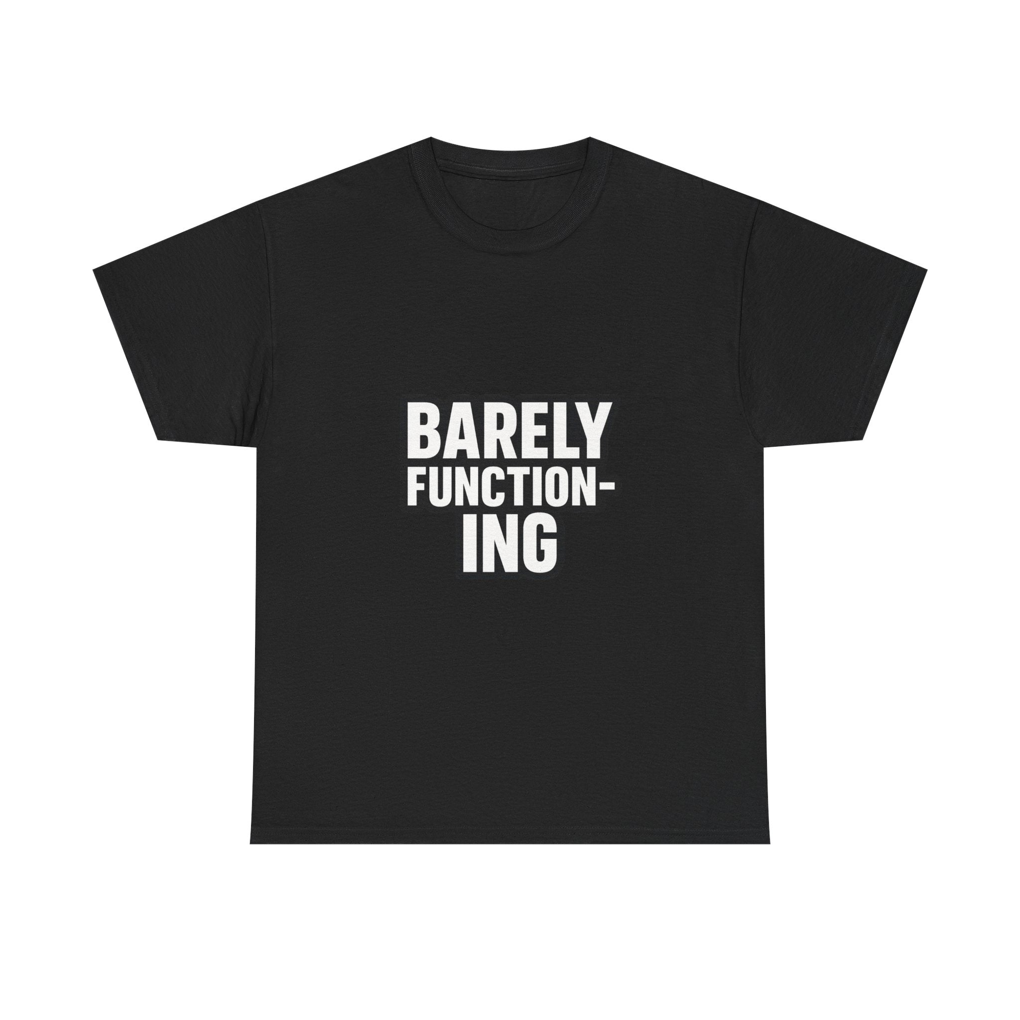 Functioning At Ten Percent At Best T-Shirt | Funny Barely Awake Gift | Graphic Tee