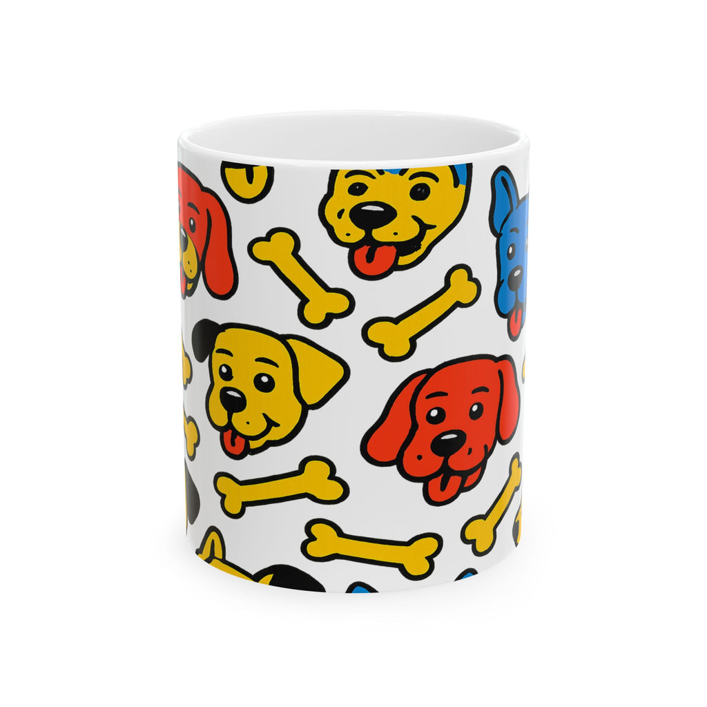 Bold Dogs With Bones Full Wrap Coffee Mug | Dogs Gift | Ceramic Mug