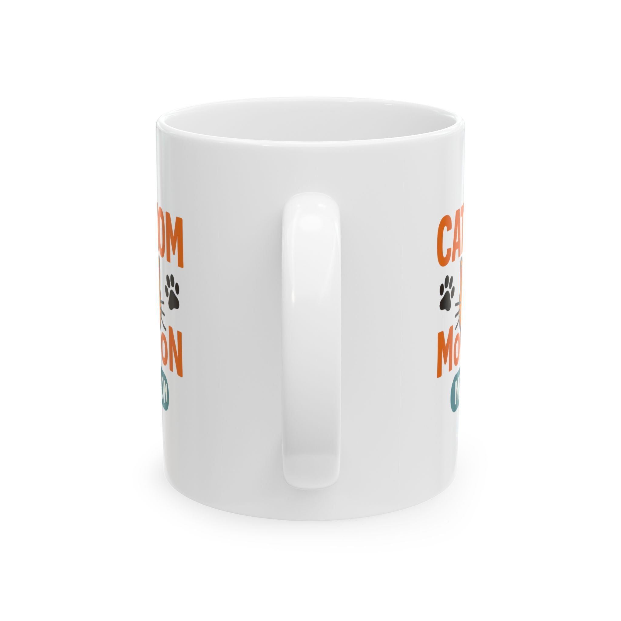 Fueled By Coffee And Cat Cuddles Coffee Mug | Cat Mom Gift | Ceramic Mug