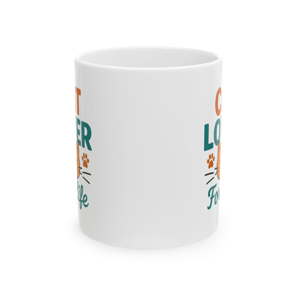 Cat Lover Powered By Caffeine And Purrs Coffee Mug | Gift For Her | Ceramic Mug