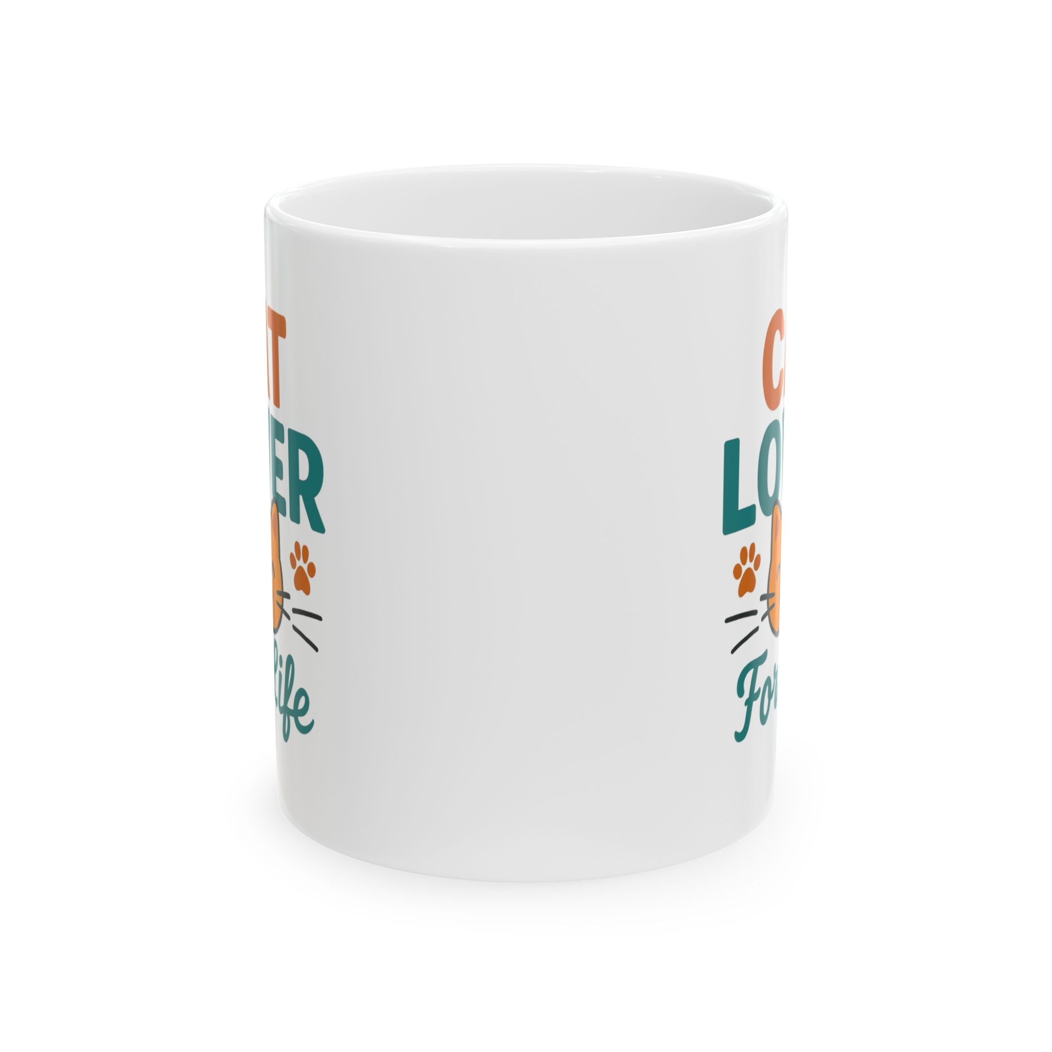 Cat Lover Powered By Caffeine And Purrs Coffee Mug | Gift For Her | Ceramic Mug