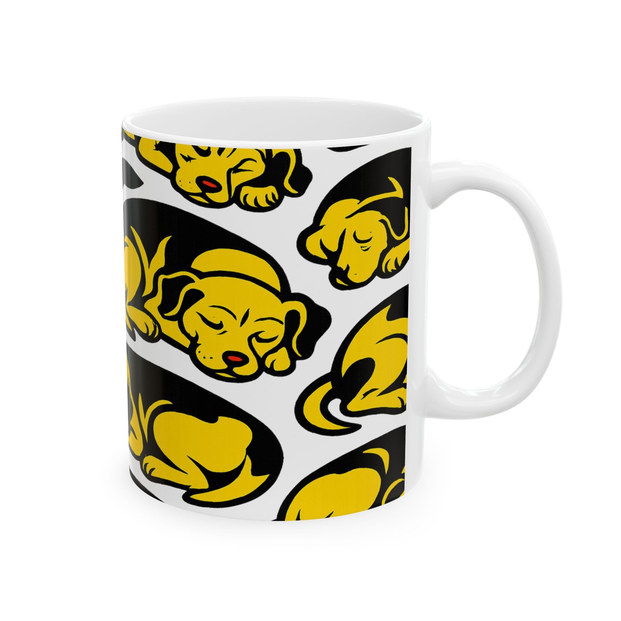 Bold Sleeping Dogs Full Wrap Coffee Mug | Dogs Gift | Ceramic Mug