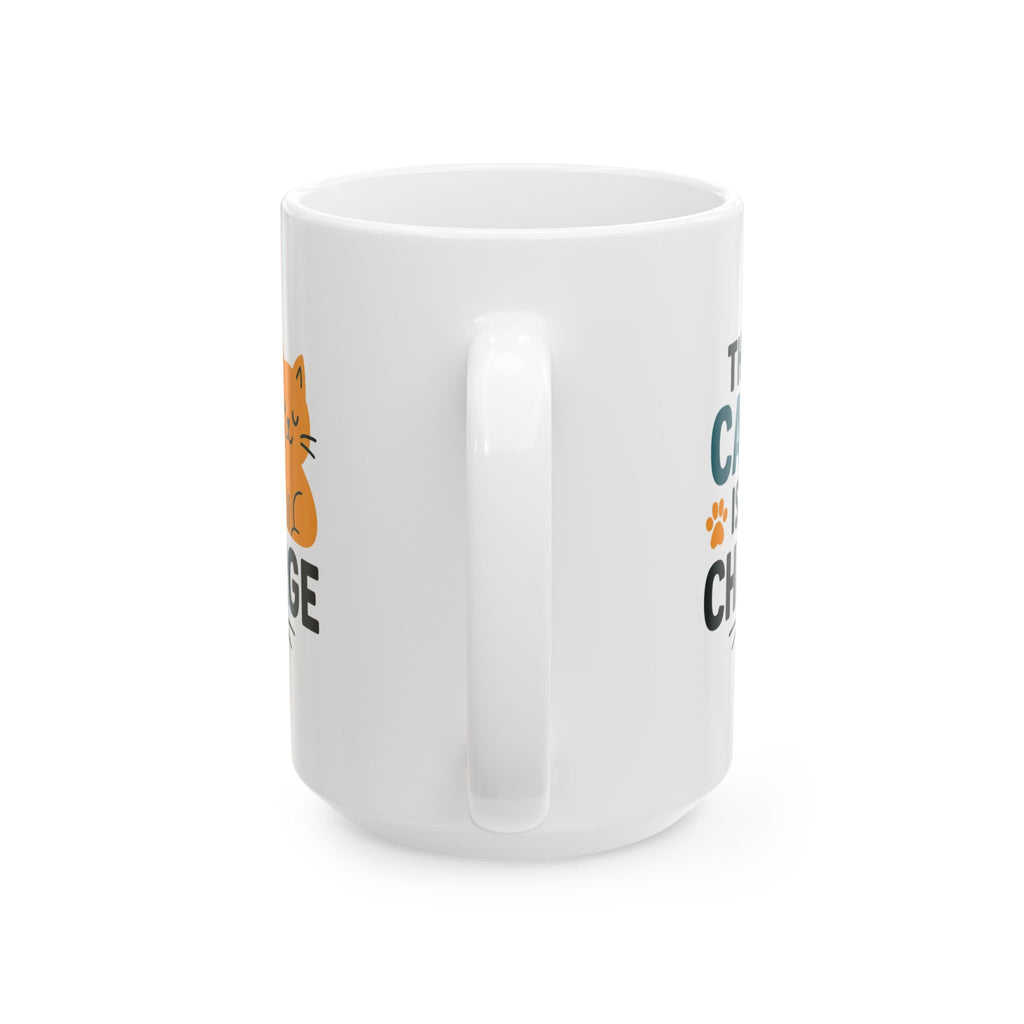 Boss Is The Cat Coffee Mug | Funny Pet Humor | Ceramic Mug